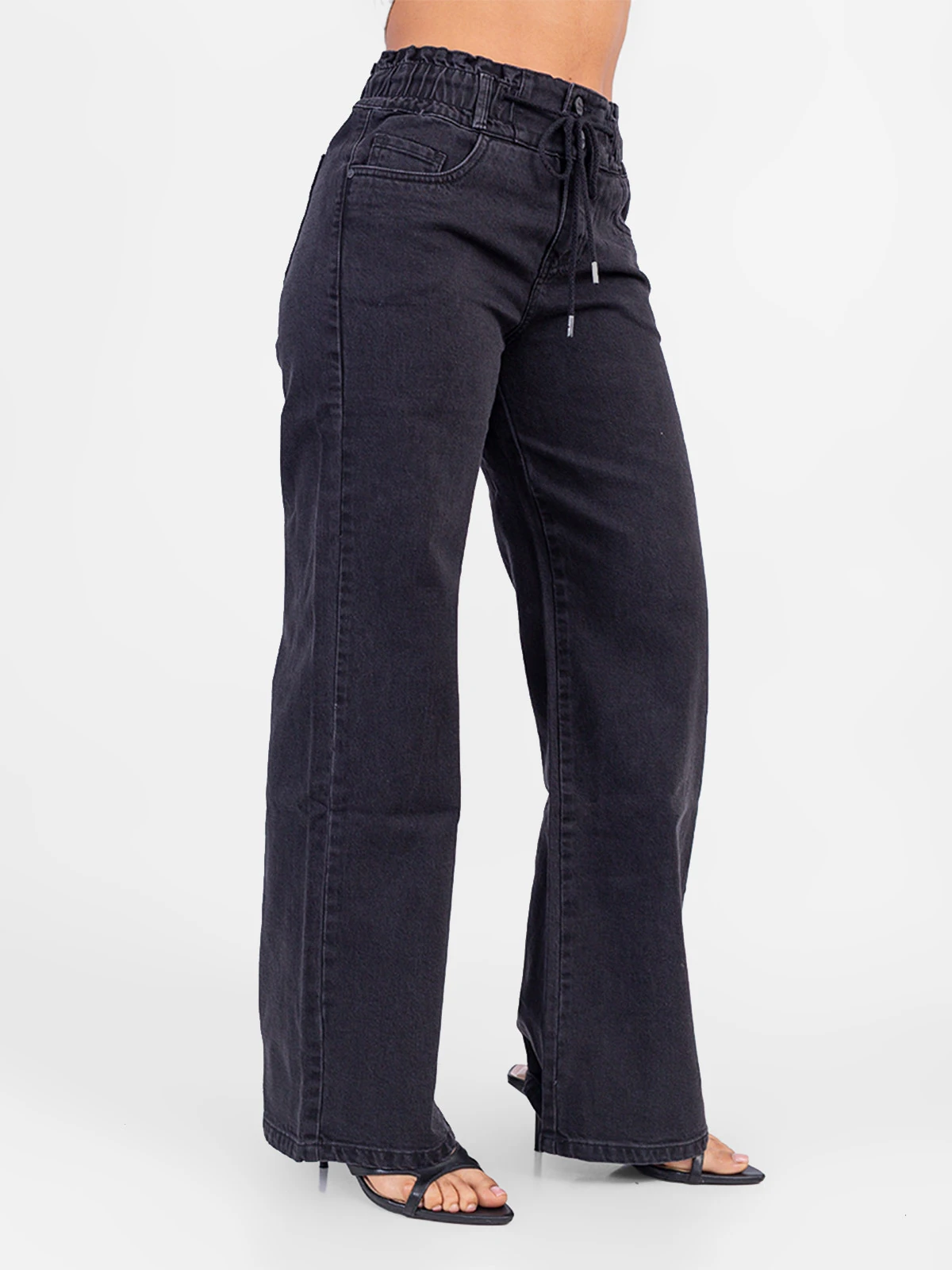 JEANS ALGODÓN WIDE LEG MUJER SODA BLUES GRIS - 4