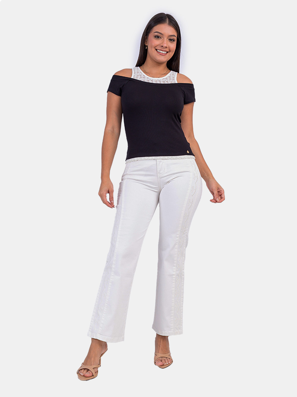 PANTALON ALGODÓN REGULAR MUJER SODA BLUES UCHIRA - 1