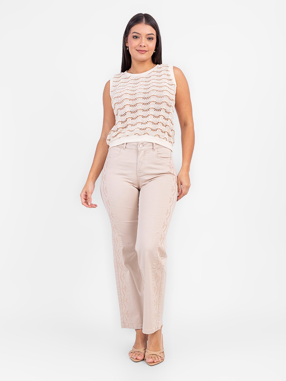 PANTALON ALGODÓN REGULAR MUJER SODA BLUES UCHIRA - 1