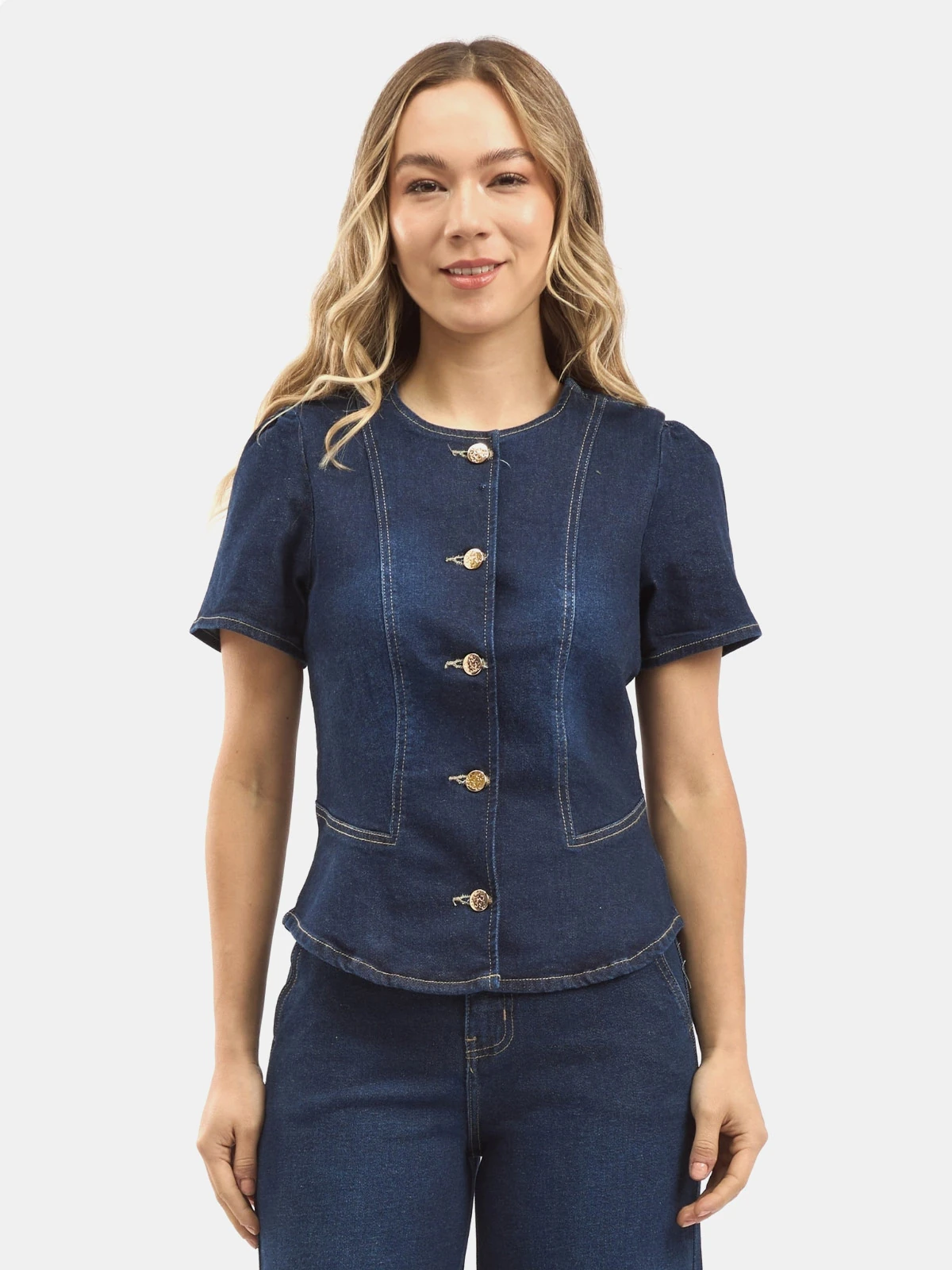 BLUSA MANGA CORTA ALGODÓN MUJER PARADA 111 TAYRA - 1