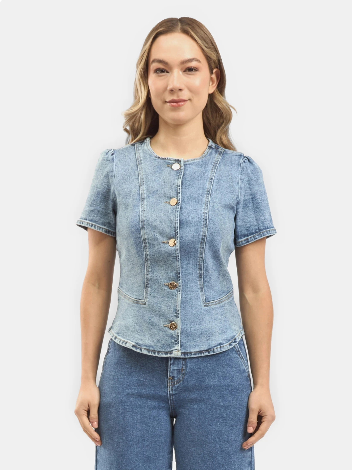 BLUSA MANGA CORTA ALGODÓN MUJER PARADA 111 TAYRA - 1