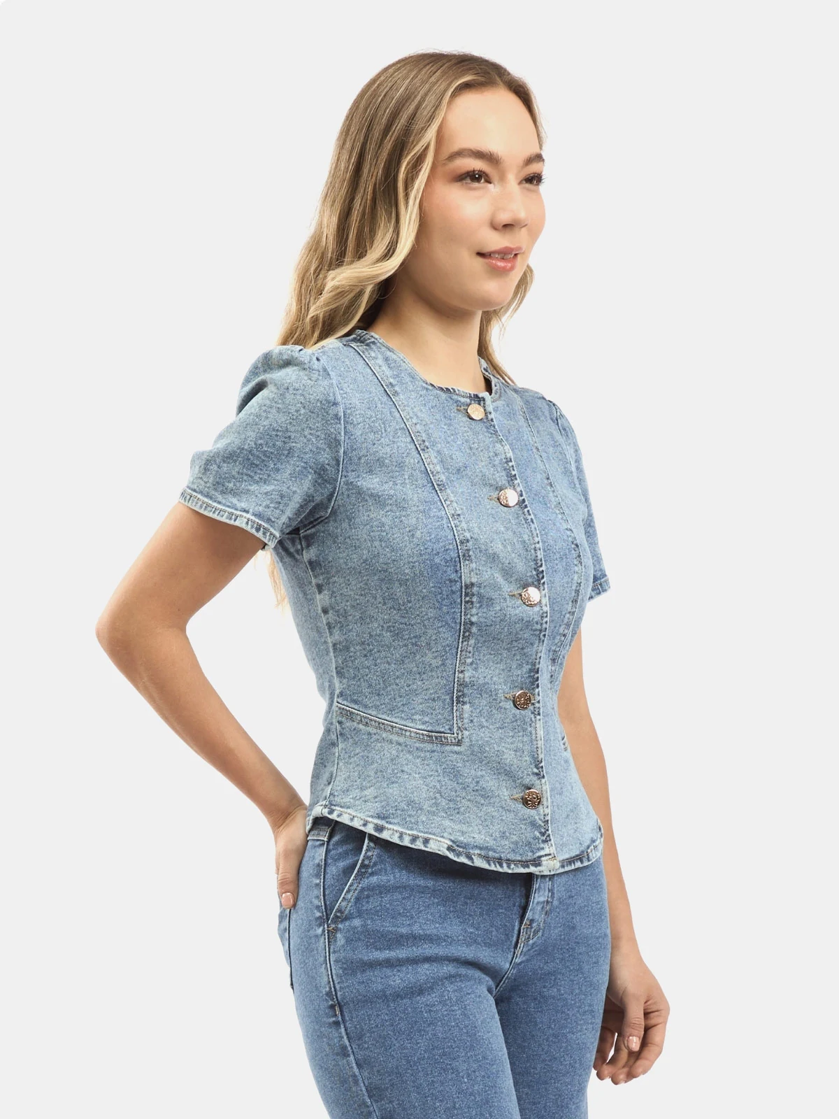 BLUSA MANGA CORTA ALGODÓN MUJER PARADA 111 TAYRA - 3