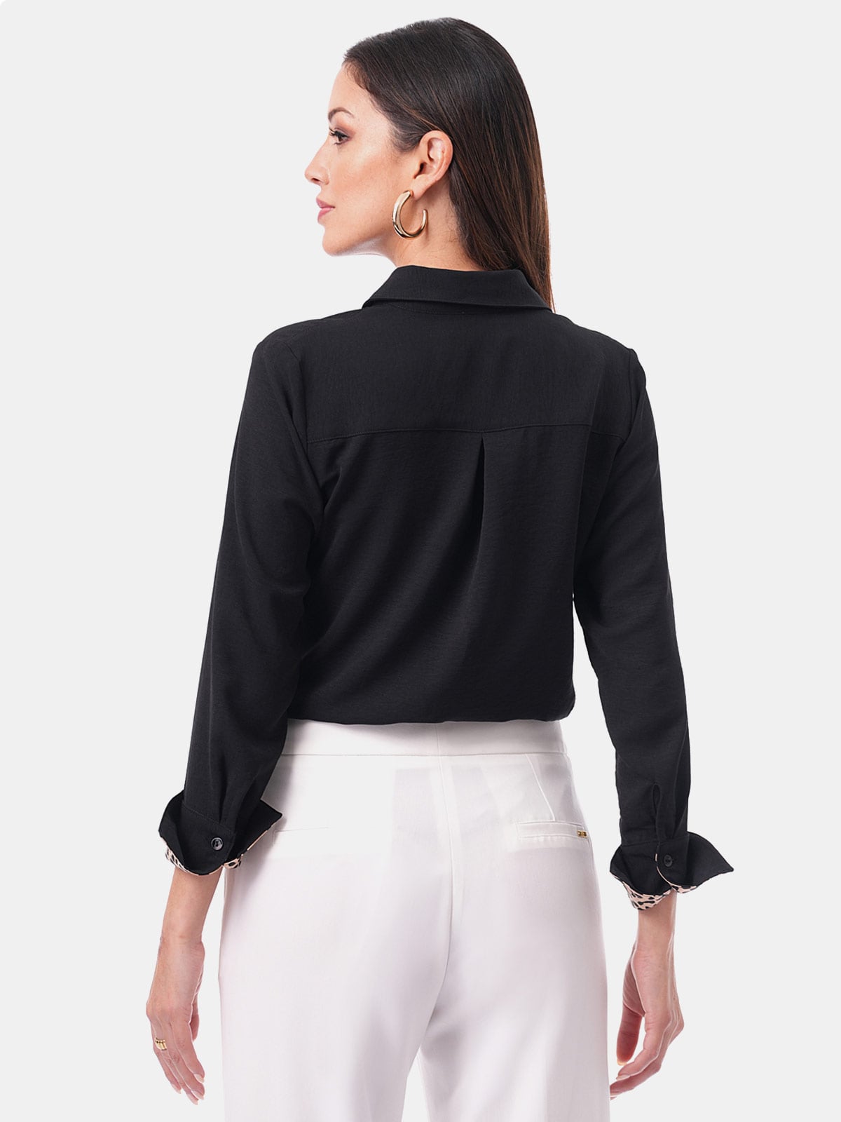 BLUSA MANGA LARGA MUJER CP MODA DE COLECCIÓN NEGRO MONTAUK - 2