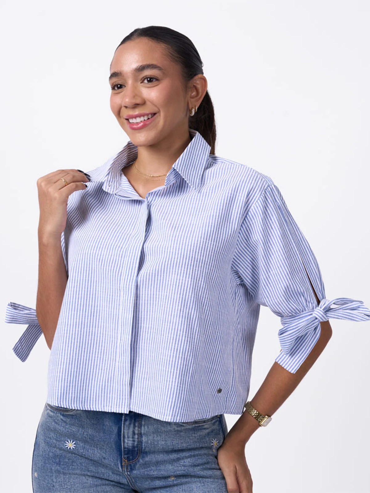 BLUSA MANGA LARGA ALGDÓN MUJER MACHINE MILCA - 1