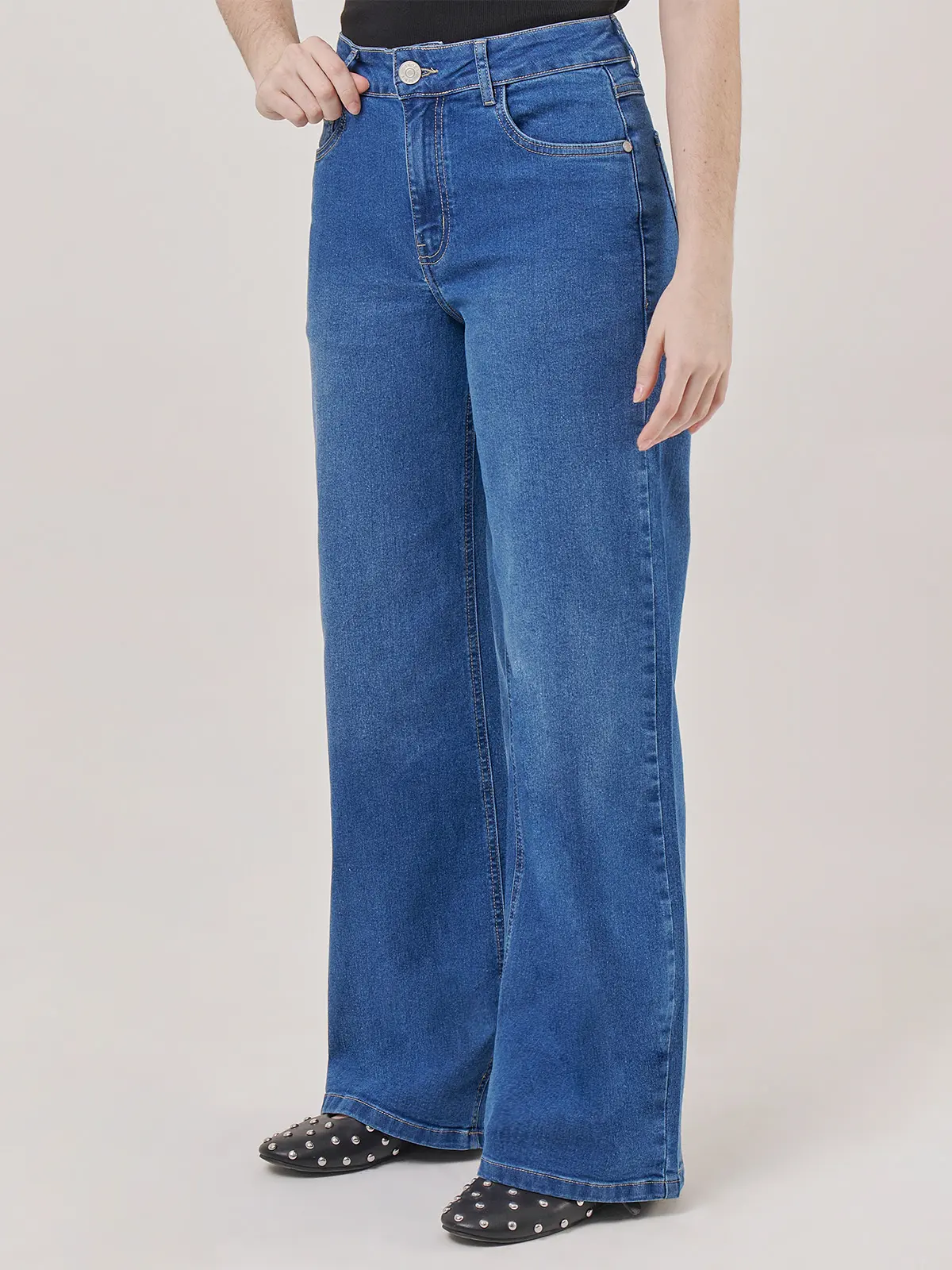 JEANS WIDE LEG MUJER INDEX BÁSICO - 5