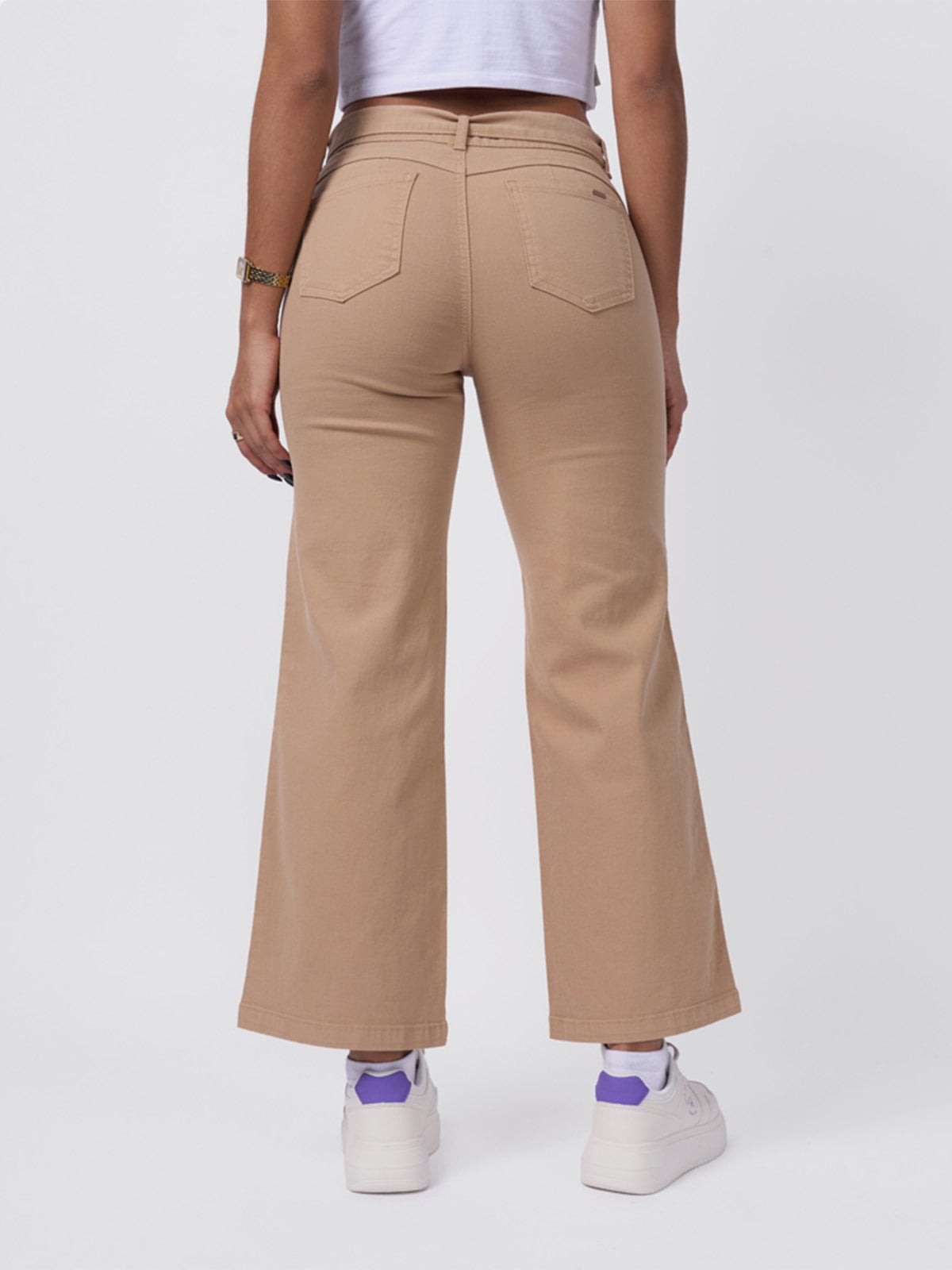 PANTALÓN ALGODÓN WIDELEG MUJER BRONCO AYELIN - 3