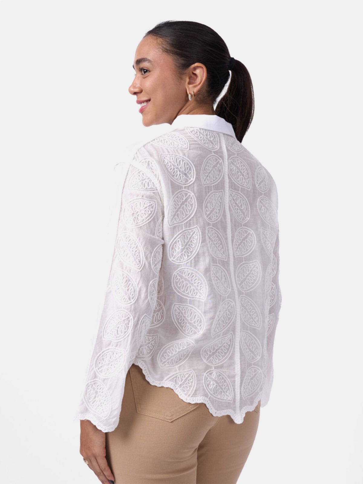 BLUSA MANGA LARGA ALGODÓN MUJER BRONCO JIMENA - 2