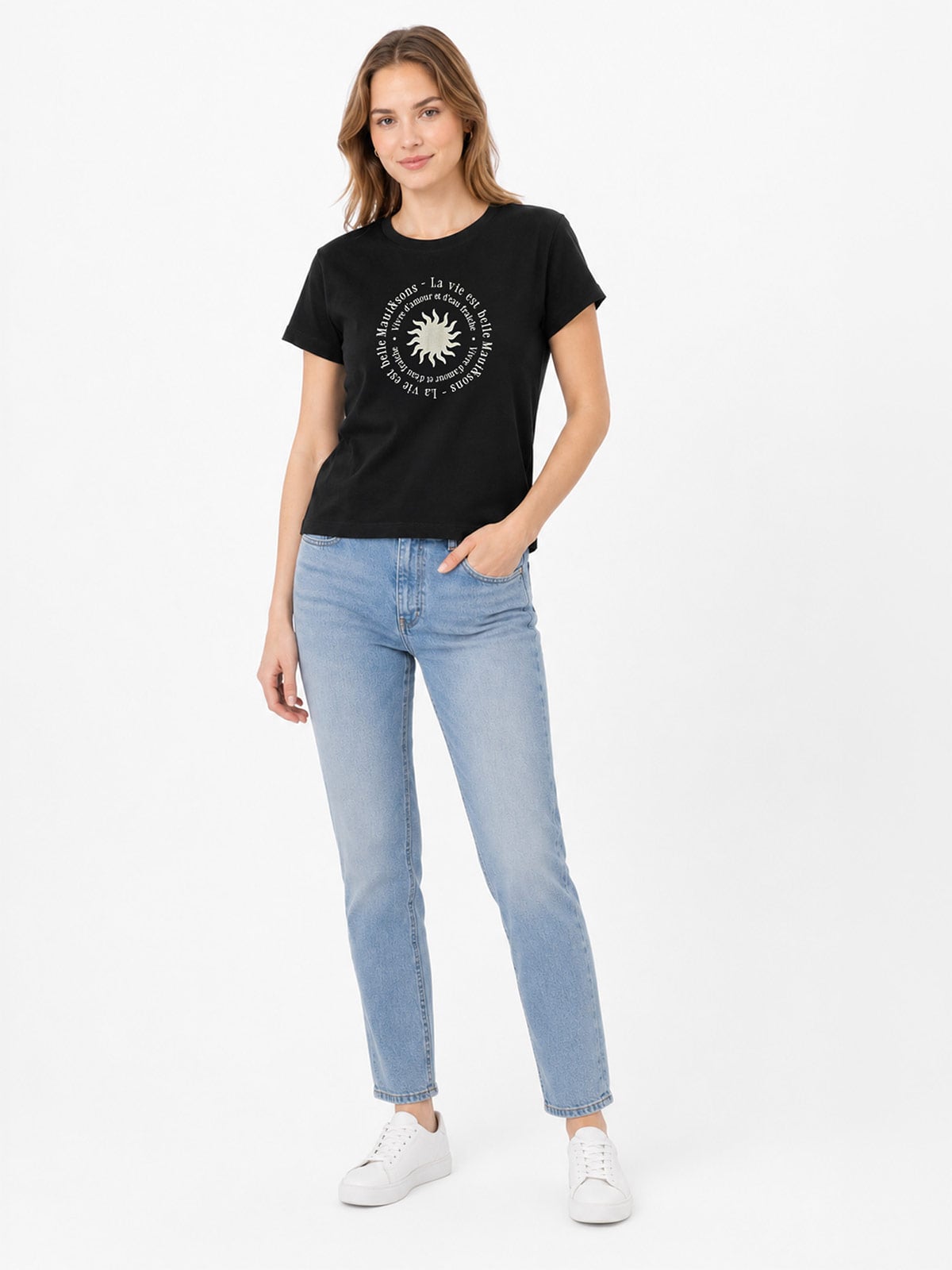 POLO MANGA CORTA ALGODÓN MUJER MAUI AND SONS NEGRO - 4