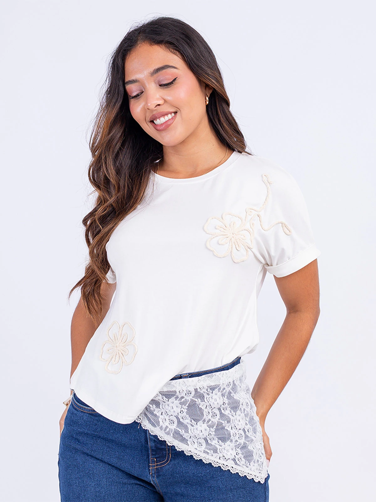 POLO MANGA CORTA ALGODÓN MUJER SODA BLUES BORDADO MADIT - 1