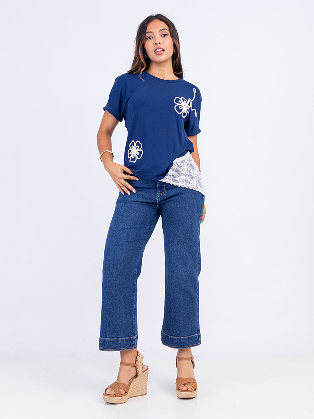POLO MANGA CORTA ALGODÓN MUJER SODA BLUES BORDADO MADIT - 4