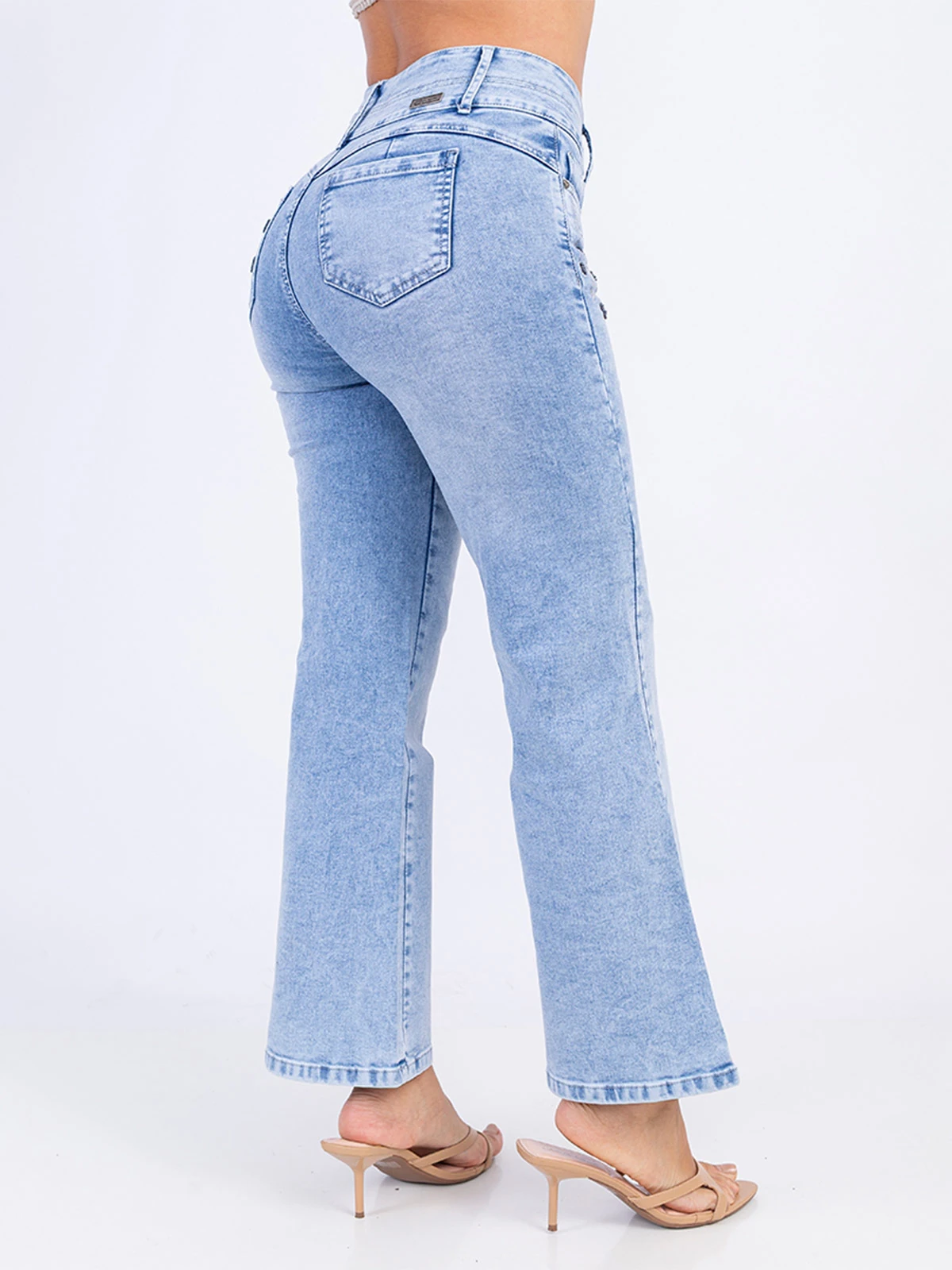 JEANS ALGODÓN REGULAR MUJER SODA BLUES BORDADO BENETI - 3