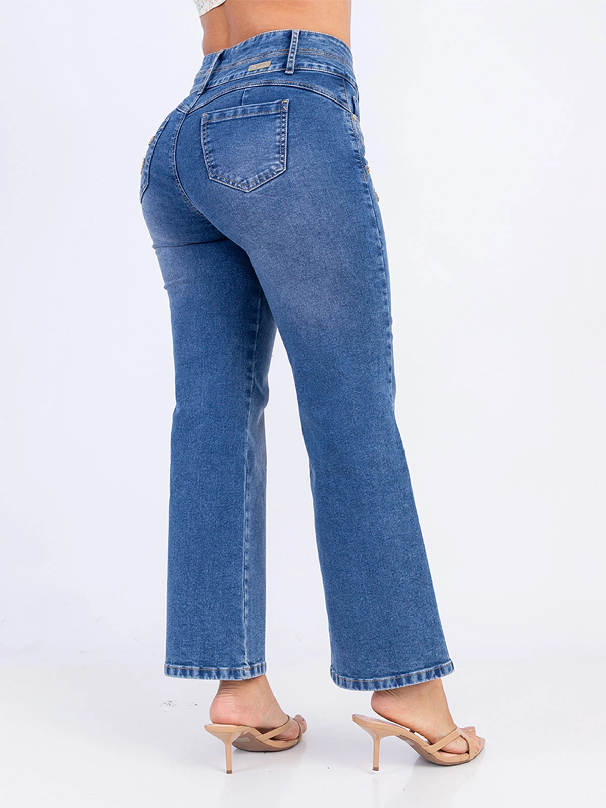 JEANS ALGODÓN REGULAR MUJER SODA BLUES BORDADO BENETI - 3