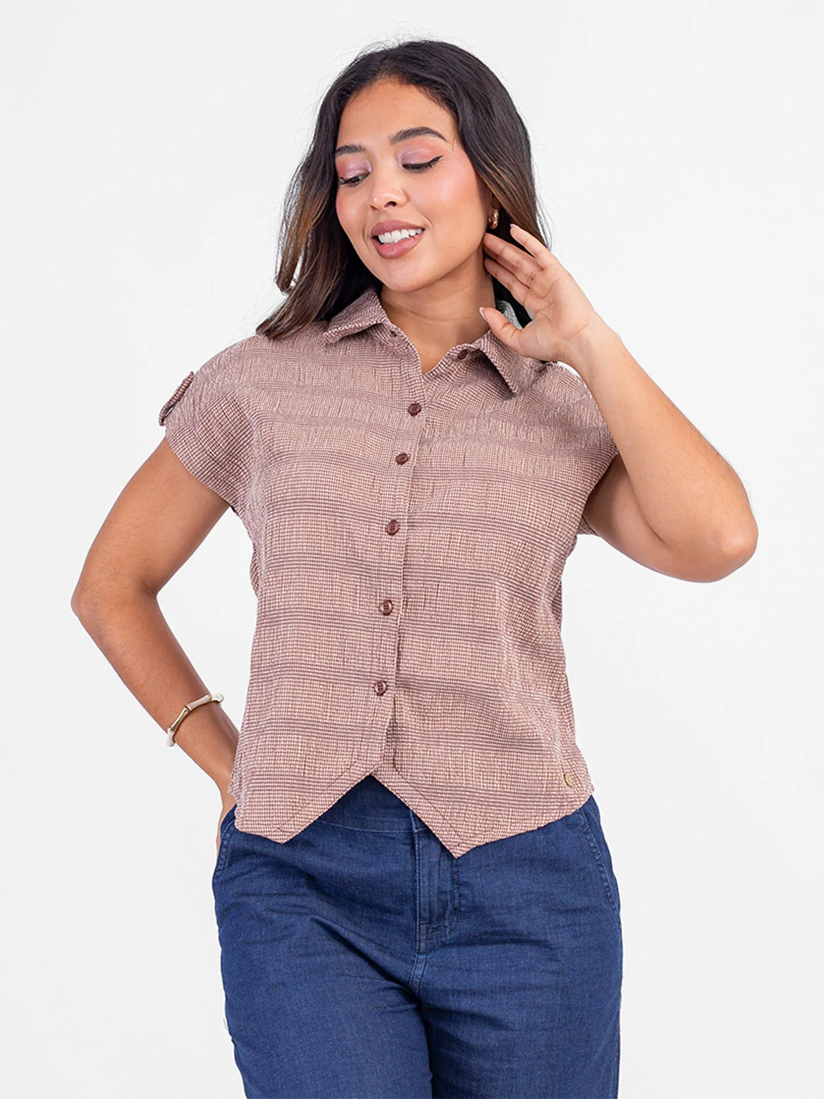 BLUSA MANGA CORTA MUJER SODA BLUES ESTAMPADA ERMINIAN - 1