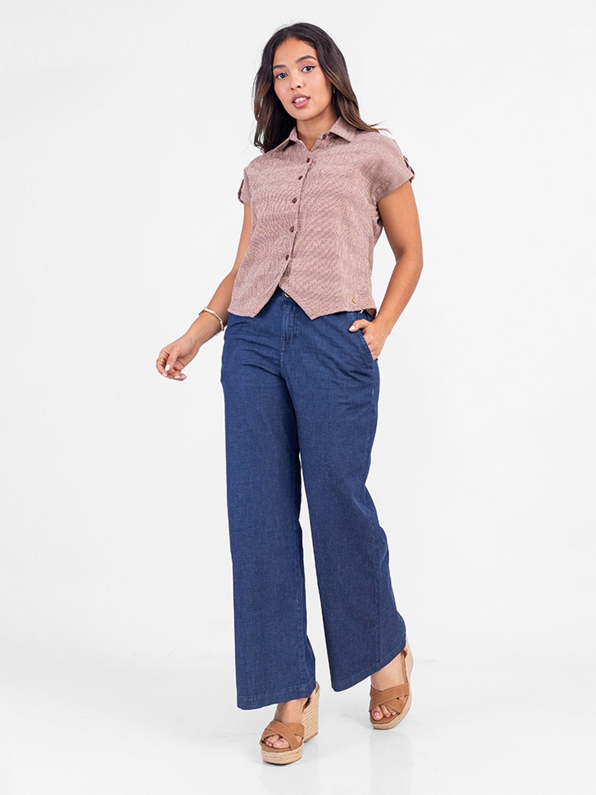 BLUSA MANGA CORTA MUJER SODA BLUES ESTAMPADA ERMINIAN - 4