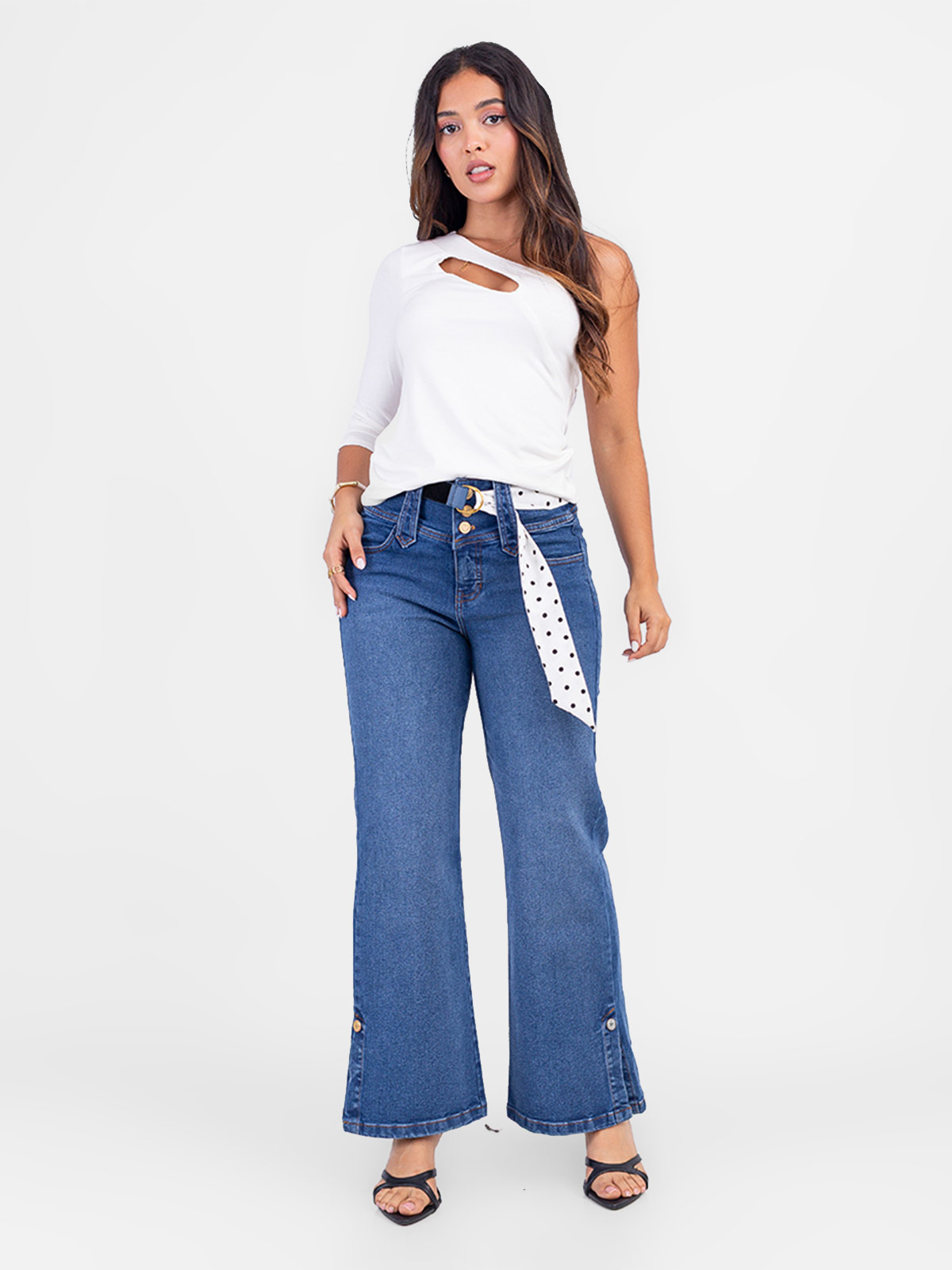 POLO MANGA ASIMÉTRICA MUJER SODA BLUES ESCOTE MIULLER - 4