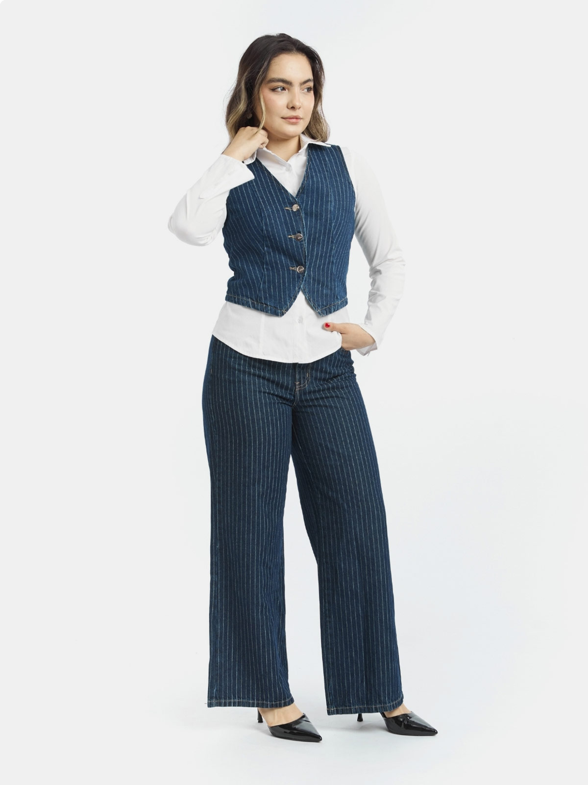 CHALECO SIN MANGAS MUJER PARADA 111 DENIM JANET - 4