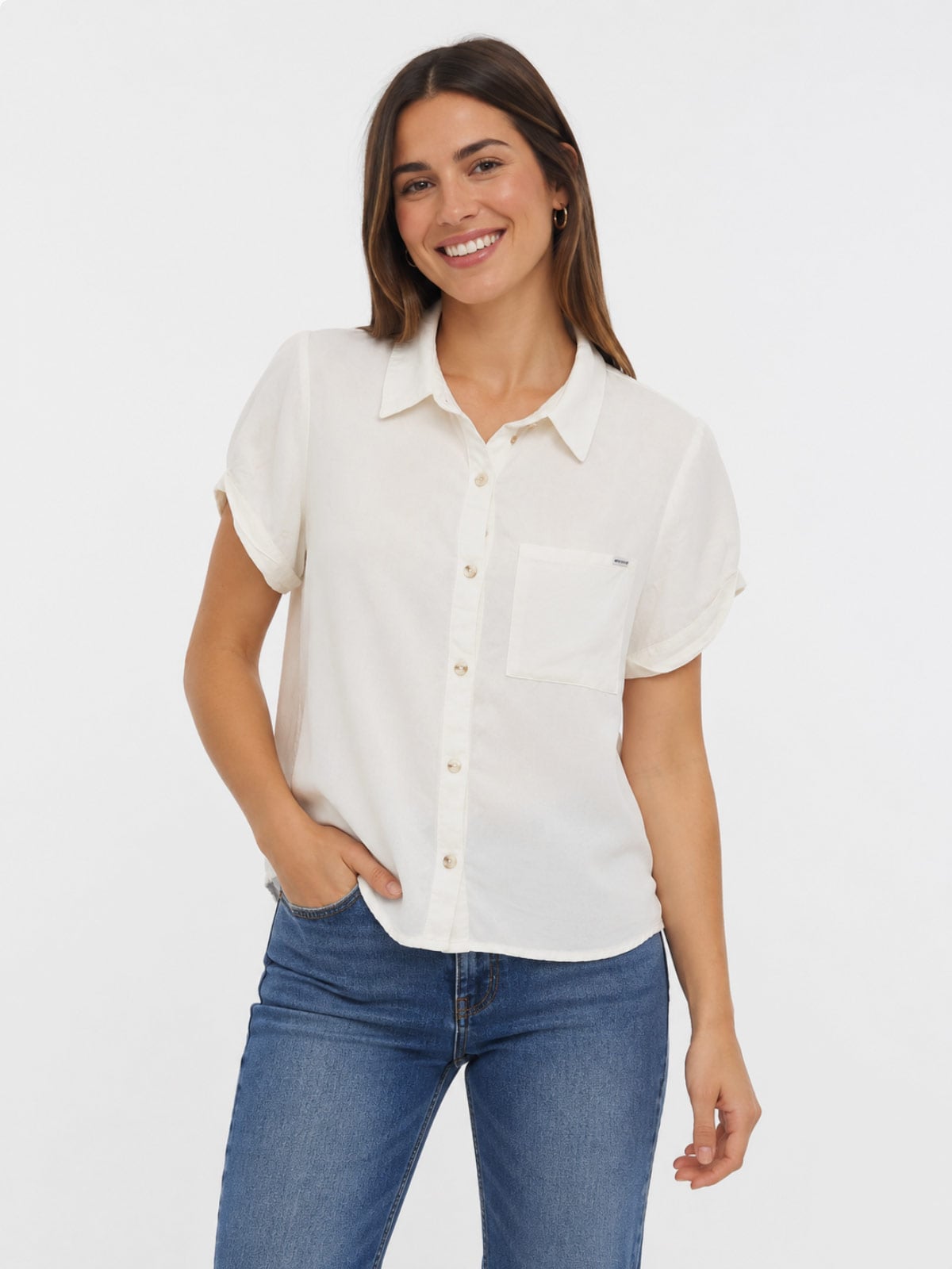 BLUSA MANGA CORTA ALGODÓN MUJER PARADA 111 FATIMA - 1