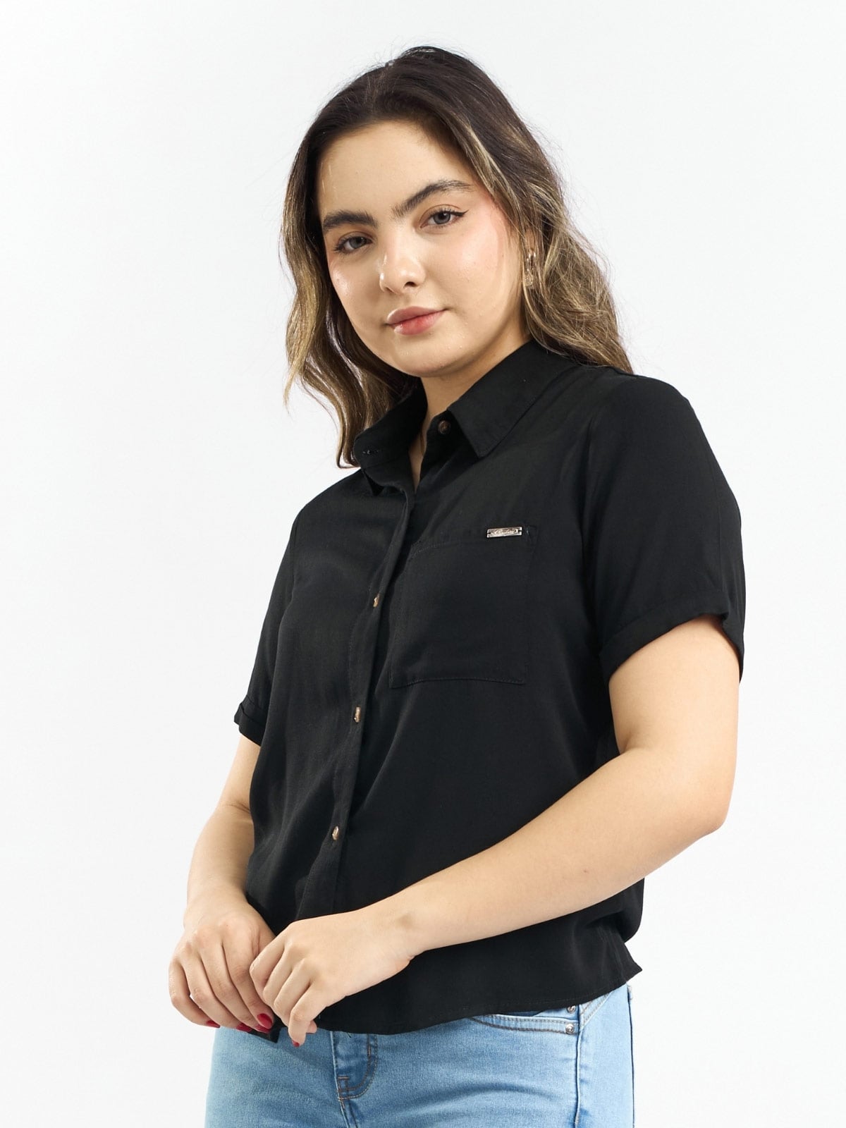 BLUSA MANGA CORTA ALGODÓN MUJER PARADA 111 FATIMA - 3