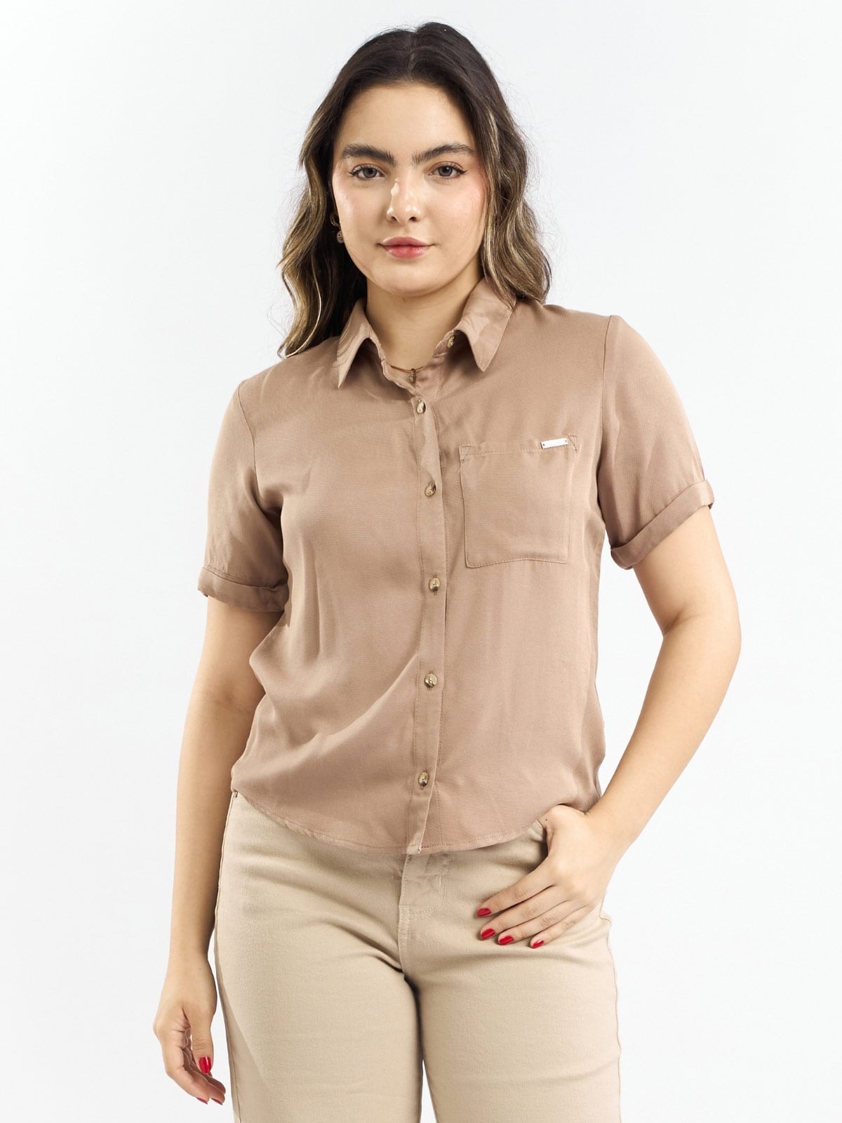 BLUSA MANGA CORTA ALGODÓN MUJER PARADA 111 FATIMA - 1