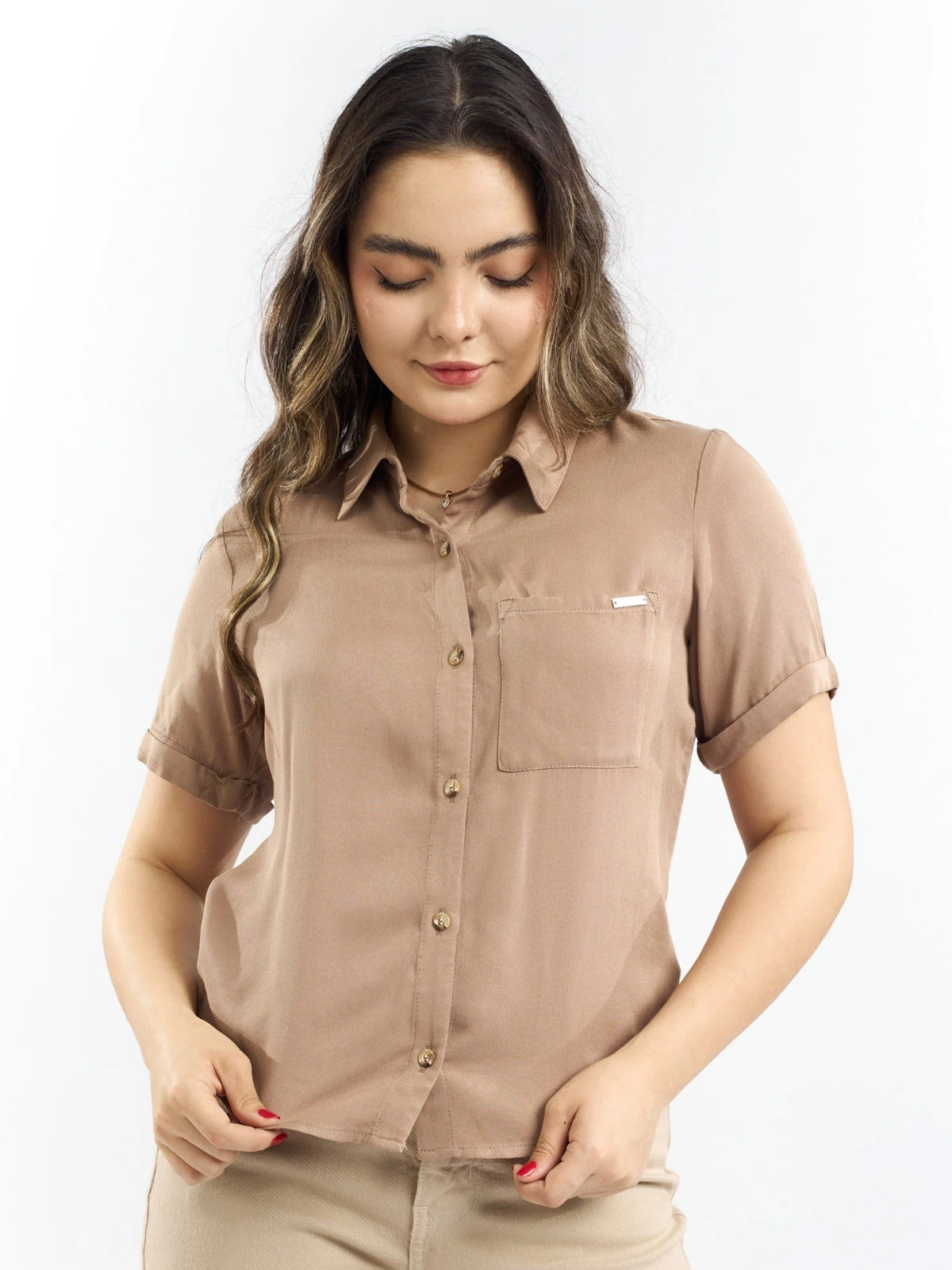 BLUSA MANGA CORTA ALGODÓN MUJER PARADA 111 FATIMA - 3