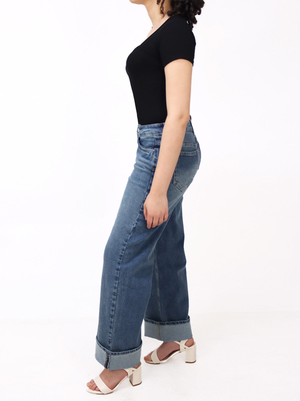JEANS ALGODÓN REGULAR MUJER KAYRA POBLET PERFECT FIT CELESTE - 2