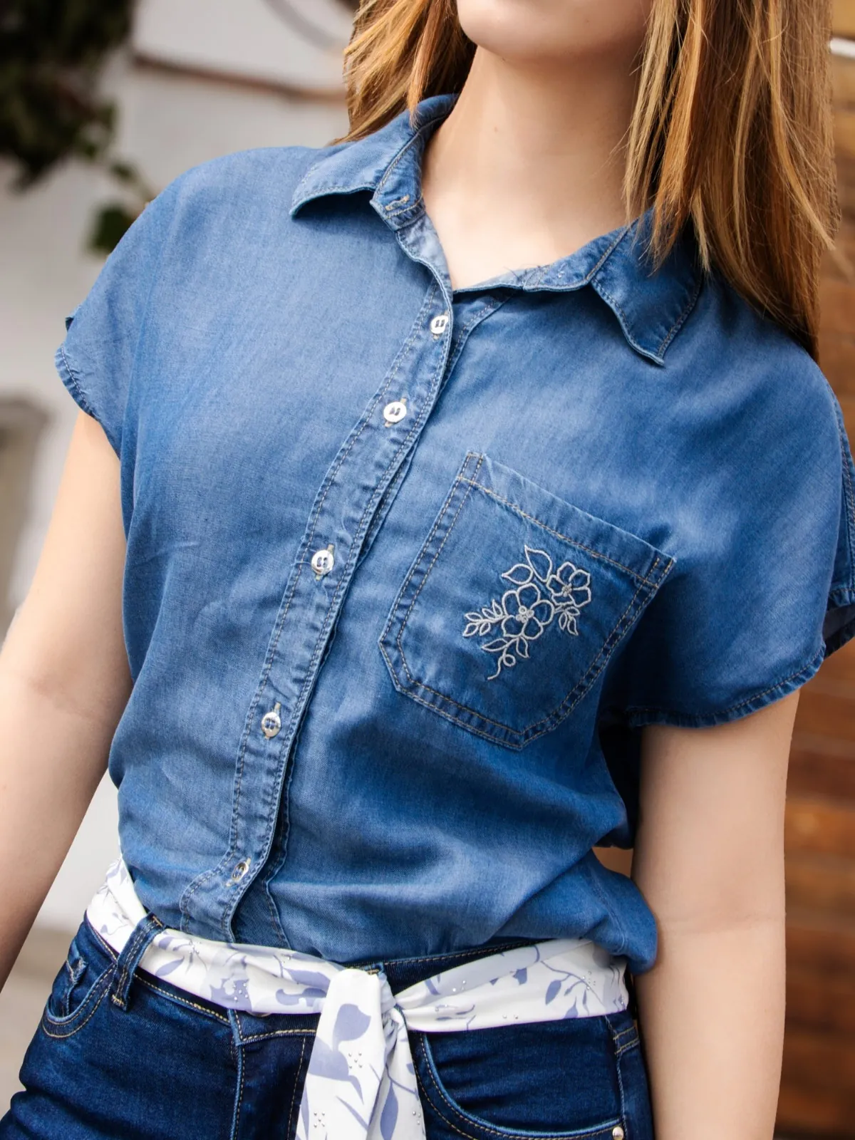 BLUSA MANGA CORTA ALGODÓN MUJER PARADA 111 MASSIEL - 3