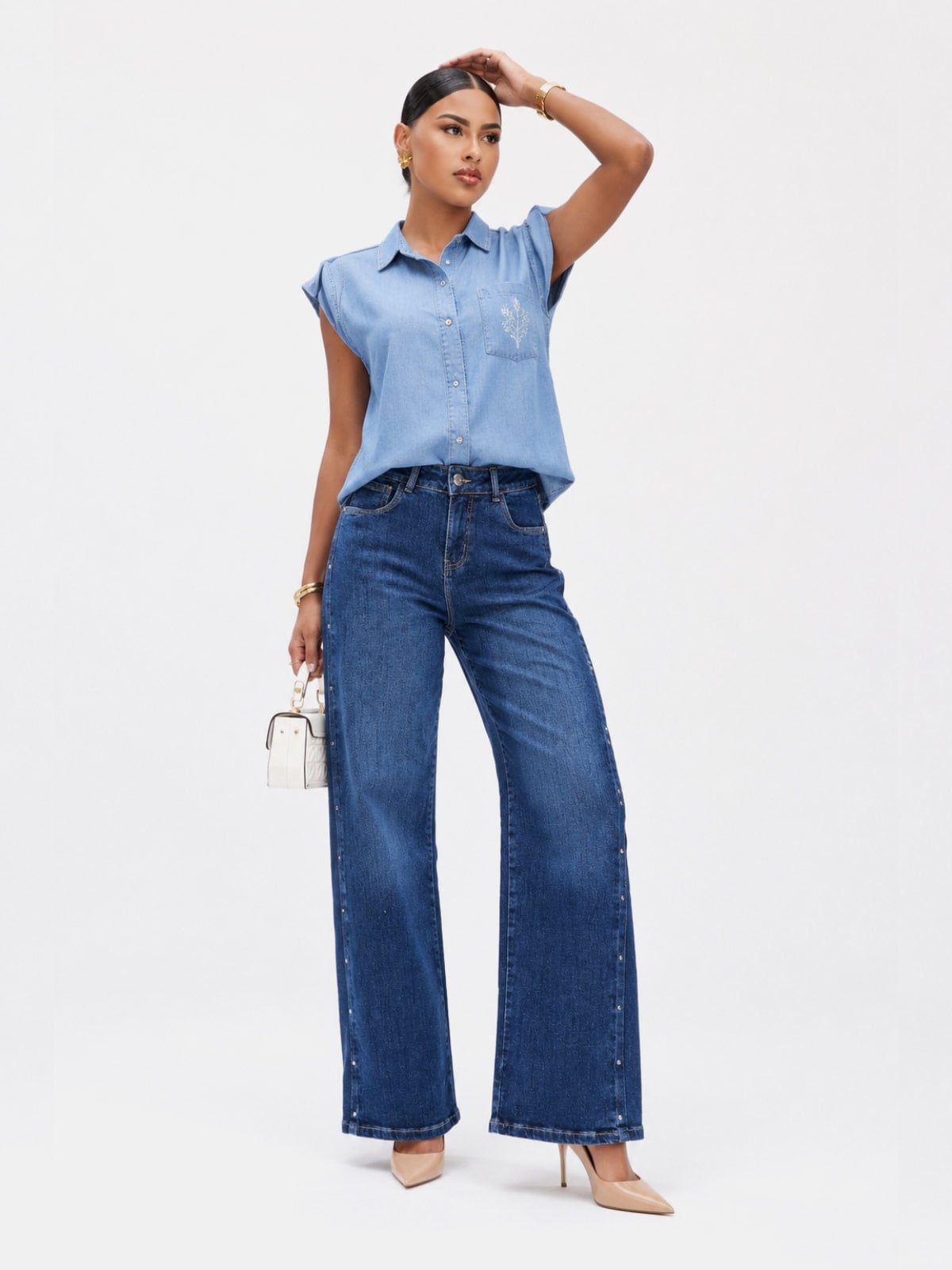 JEANS ALGODÓN RECTO MUJER PARADA 111 ROSALIA - 1