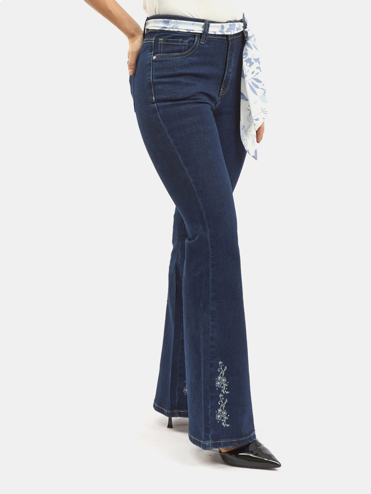 JEANS ALGODÓN FLARE MUJER PARADA 111 VIOLETA - 4