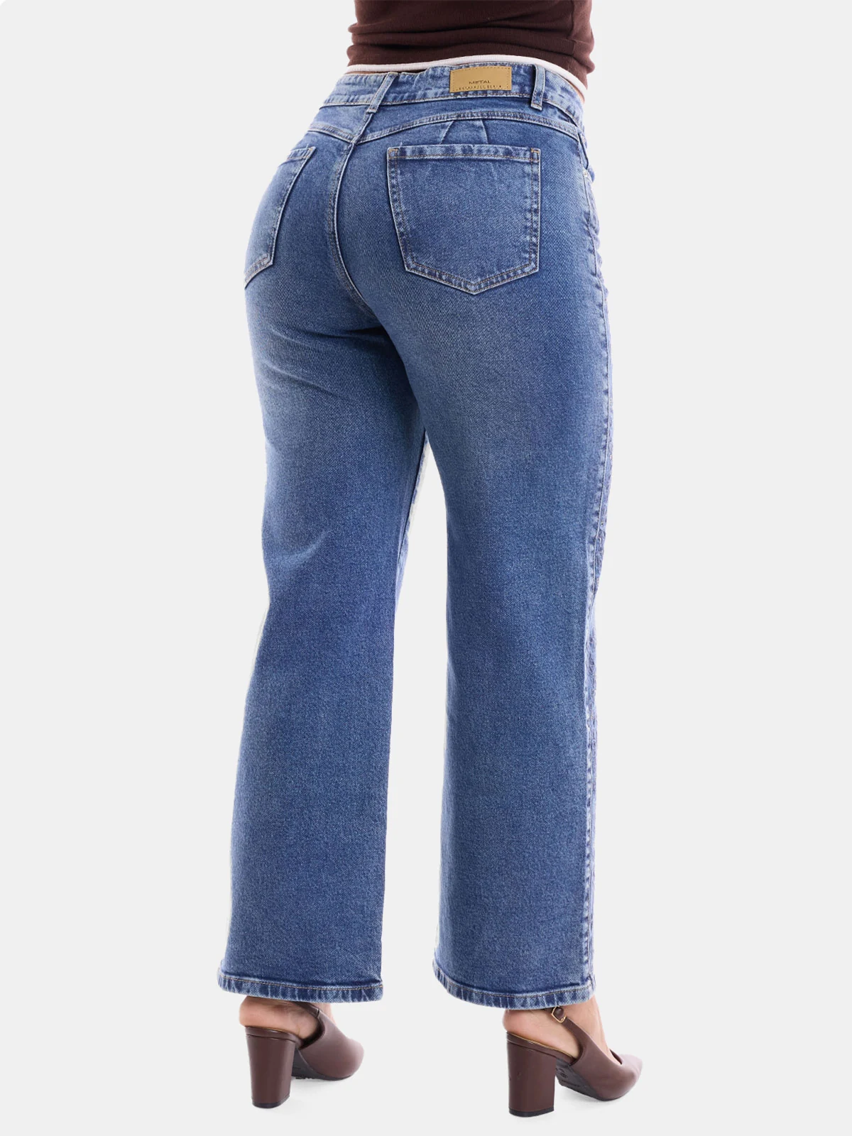 JEANS ALGODÓN STRAIGHT MUJER METAL JEANS BORDADO KATRINA - 3