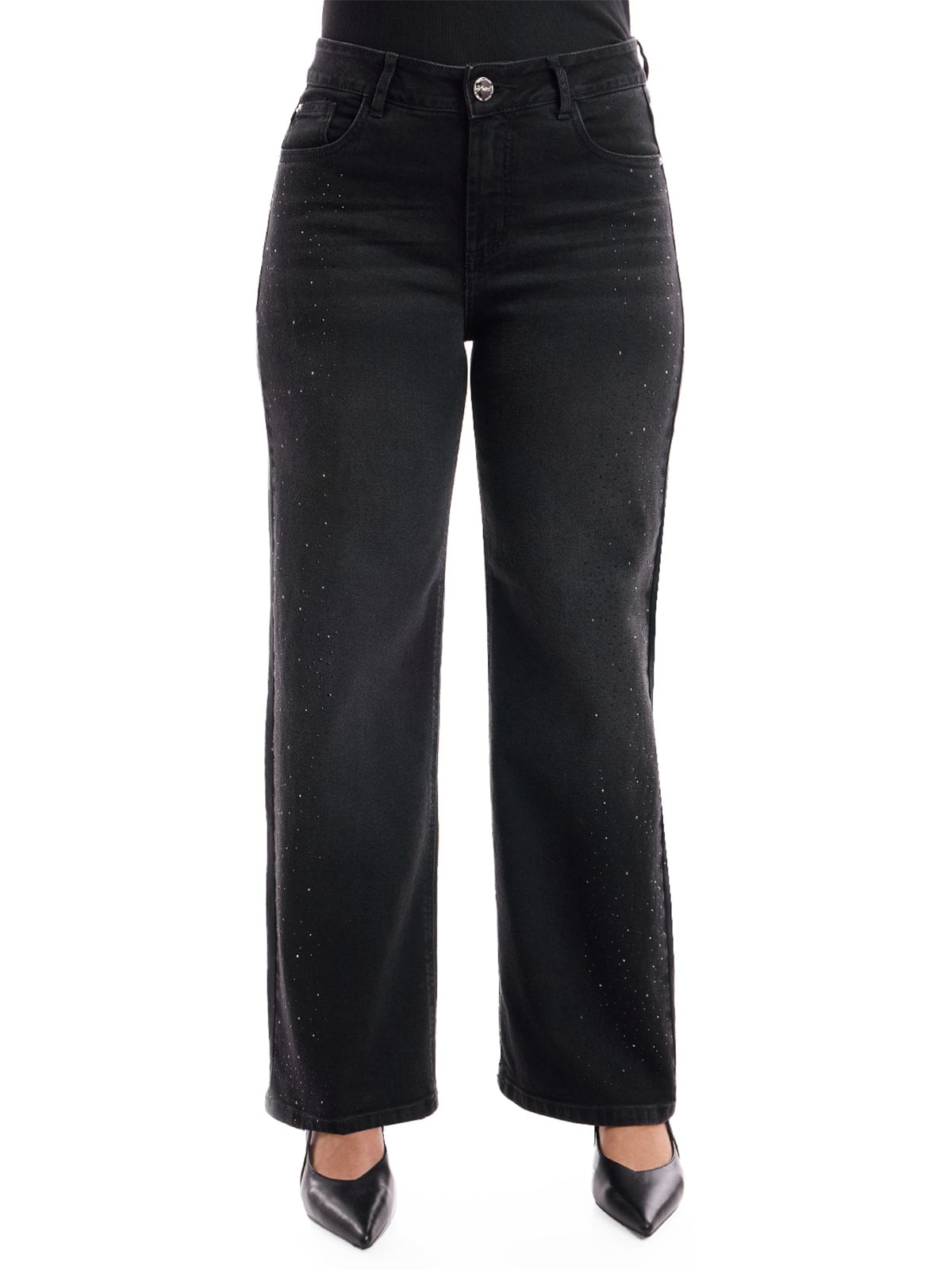 JEANS ALGODÓN STRAIGHT MUJER METAL JEANS BRILLOS ANALI - 2