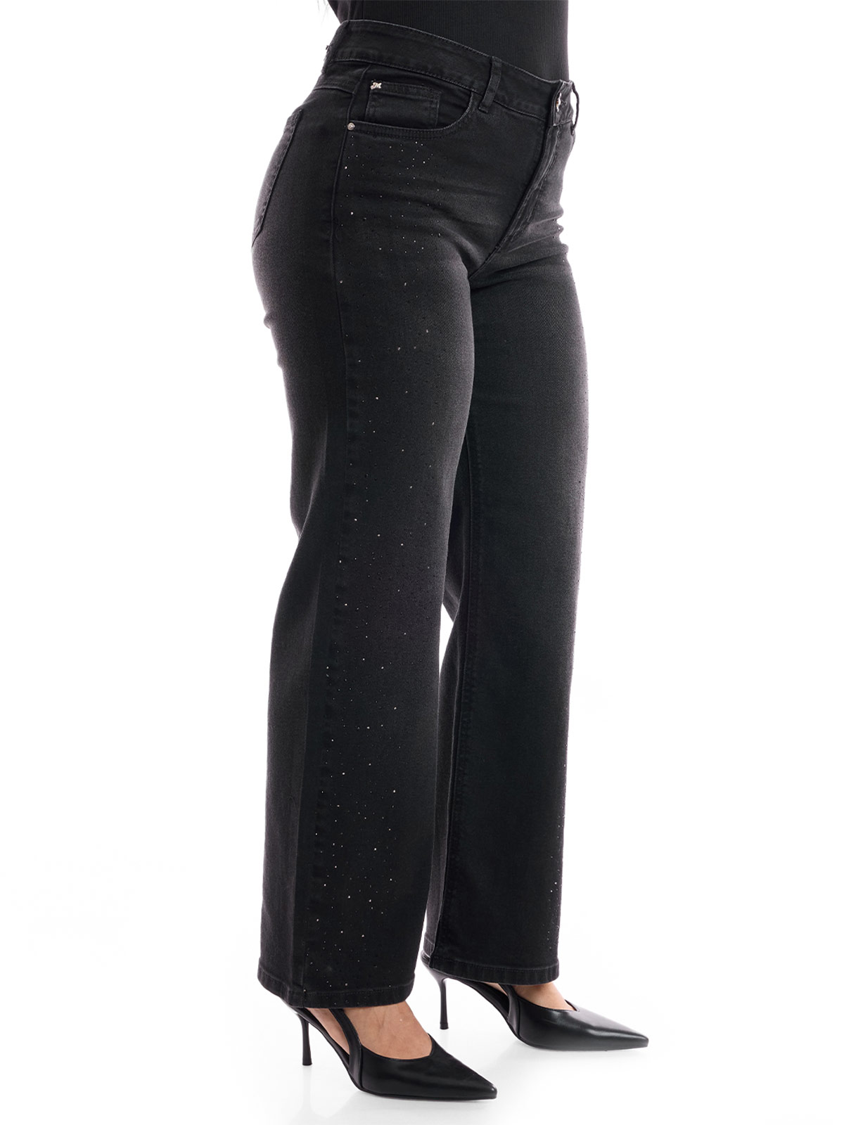 JEANS ALGODÓN STRAIGHT MUJER METAL JEANS BRILLOS ANALI - 4