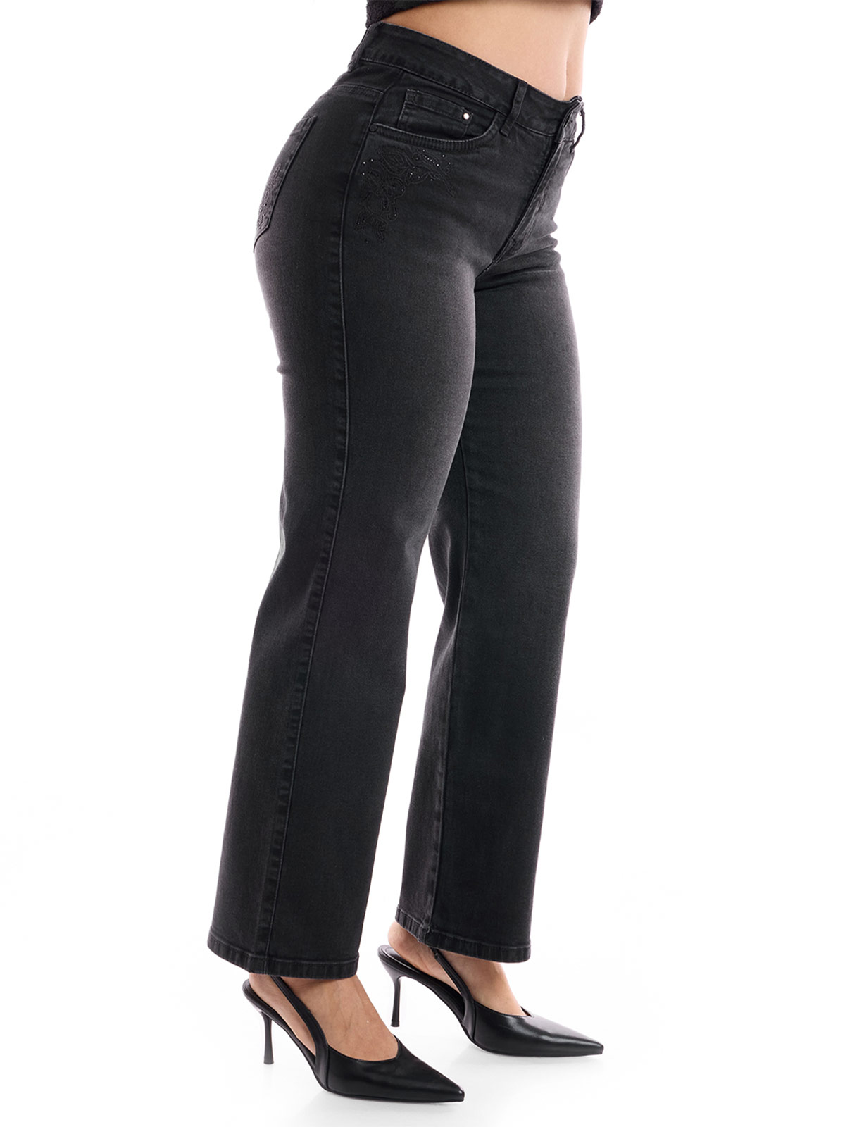 JEANS ALGODÓN STRAIGHT MUJER METAL JEANS BORDADO GUADALUPE - 4