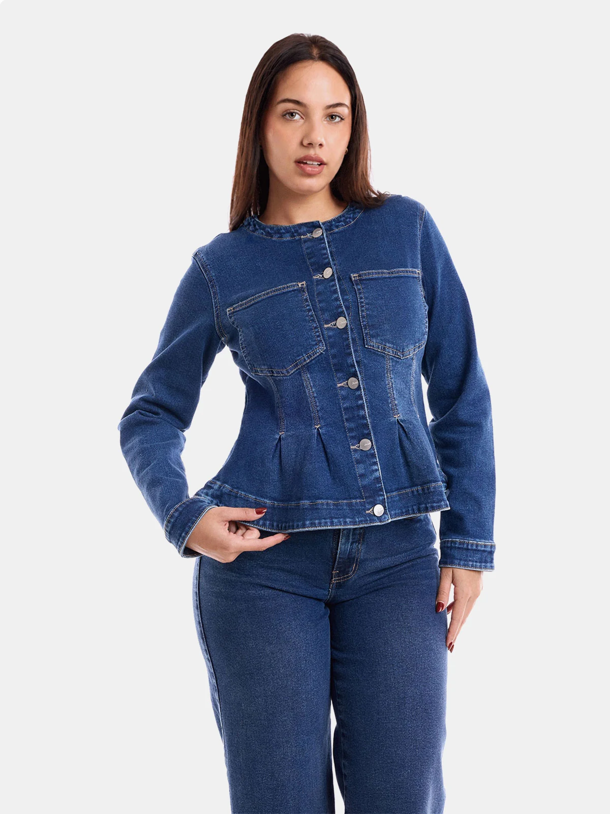 CASACA ALGODÓN DENIM MUJER METAL JEANS SANELLA - 1