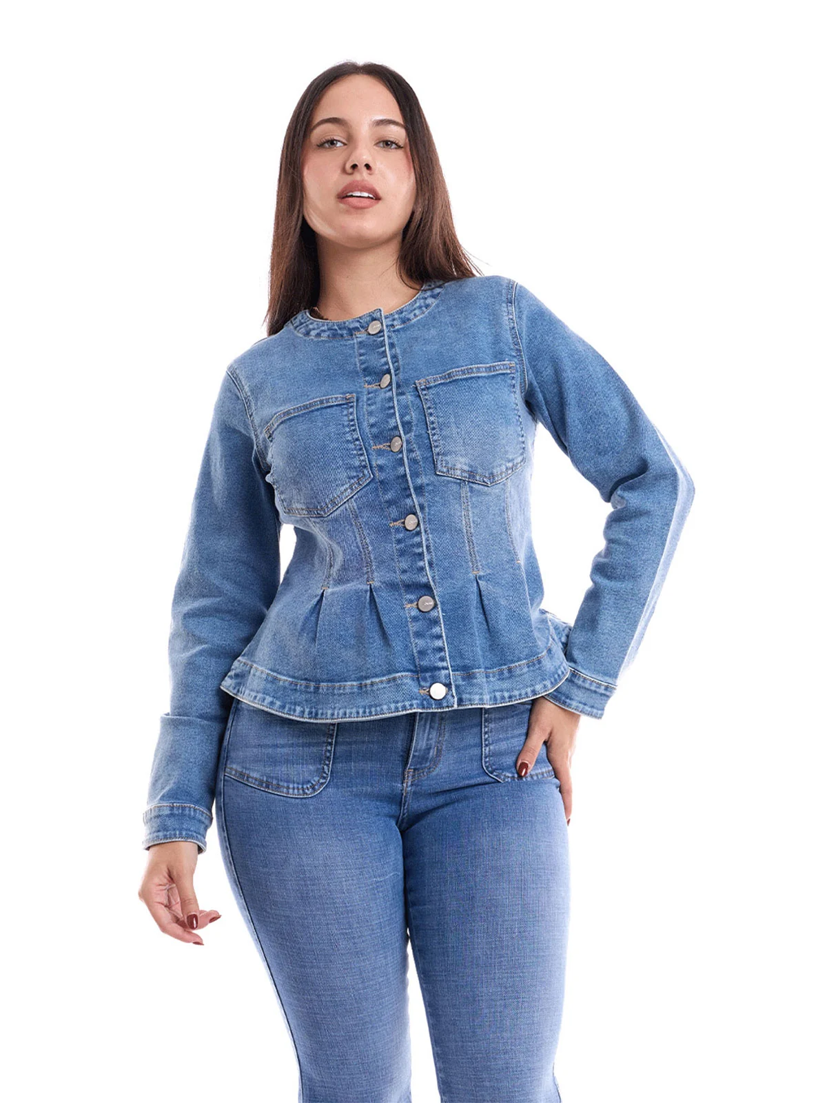 CASACA ALGODÓN DENIM MUJER METAL JEANS SANELLA - 1