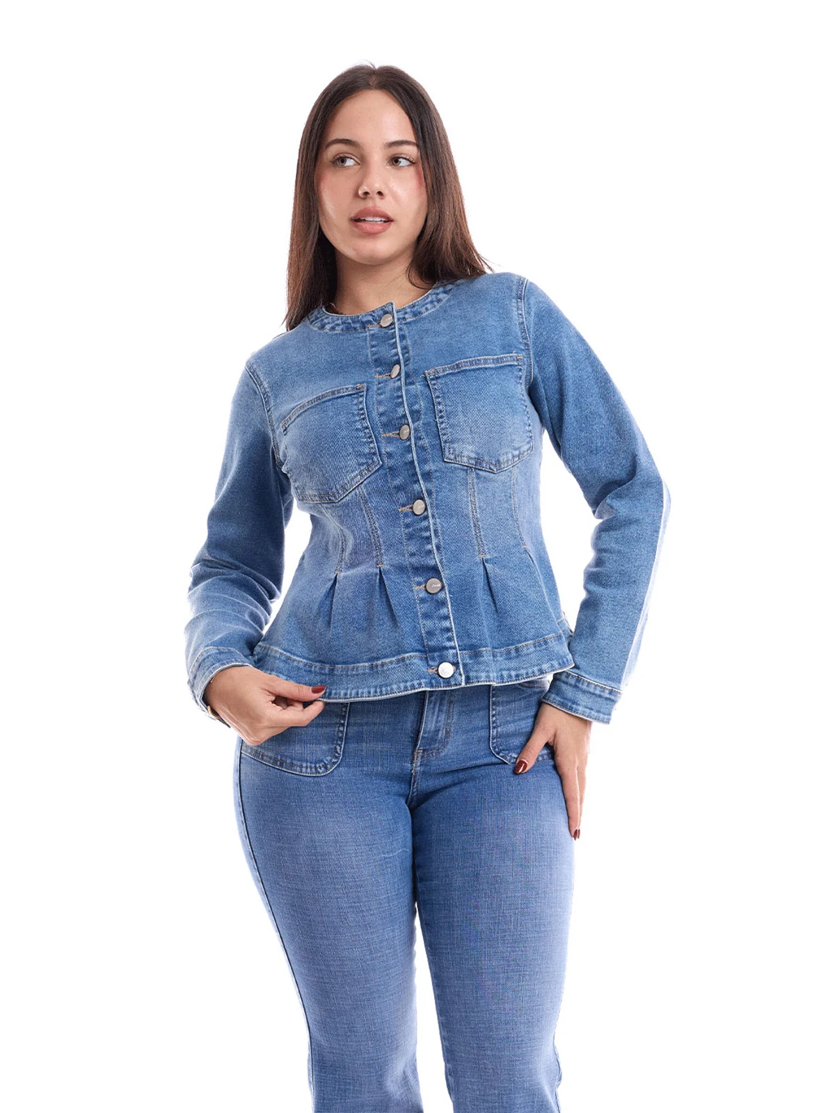 CASACA ALGODÓN DENIM MUJER METAL JEANS SANELLA - 3