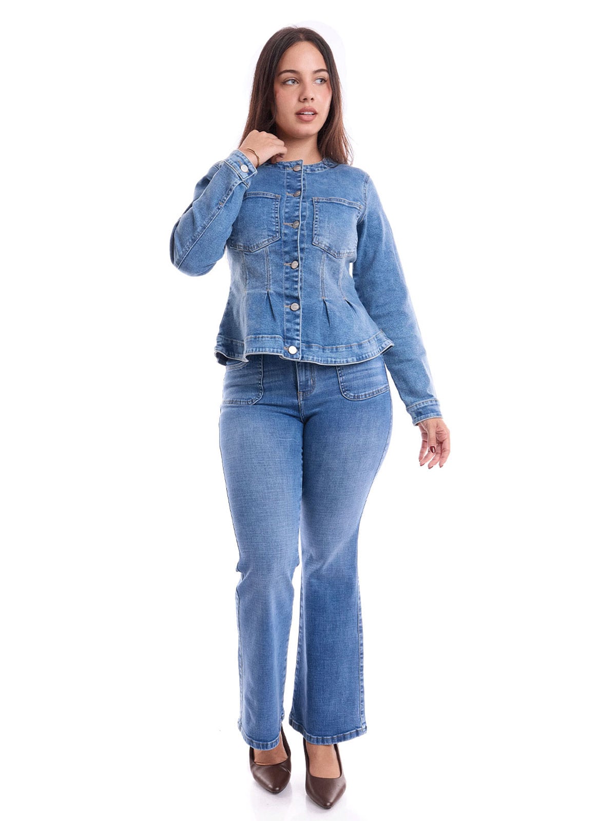 CASACA ALGODÓN DENIM MUJER METAL JEANS SANELLA - 4