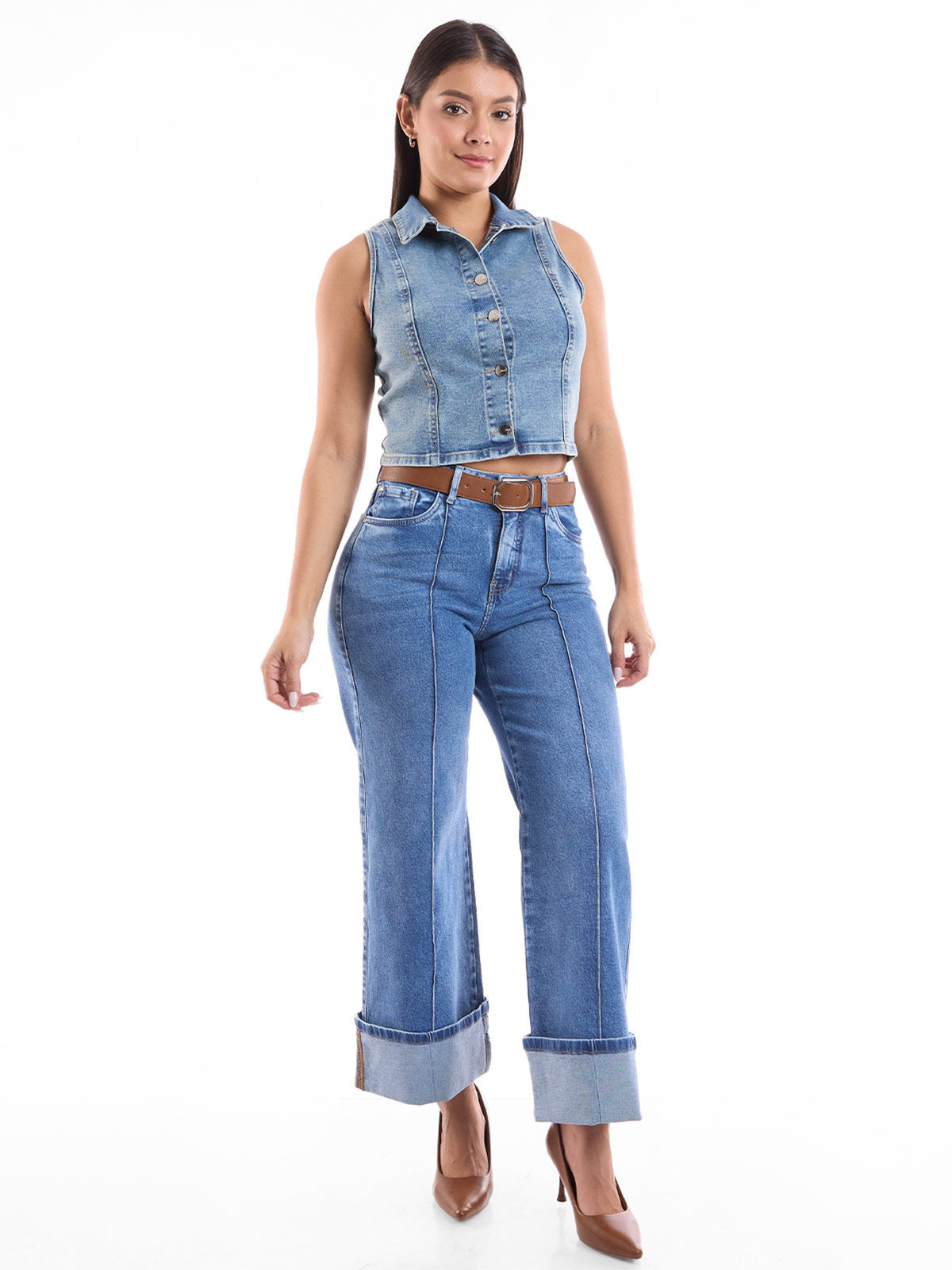 CHALECO MANGA LARGA ALGODÓN MUJER METAL JEANS CALIFORNIA - 4