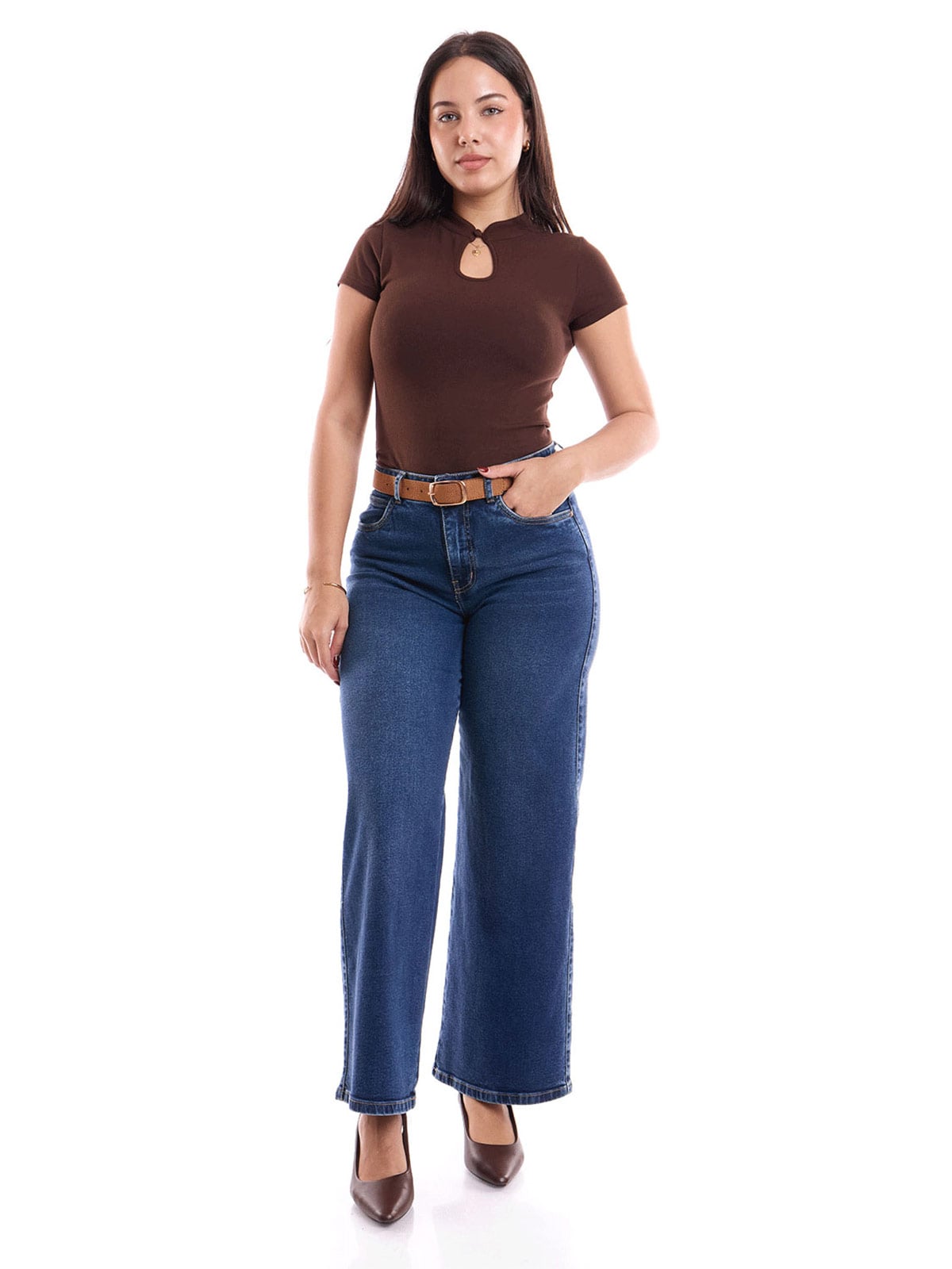 JEANS ALGODÓN WIDE LEG MUJER METAL JEANS ASTURIAS - 1