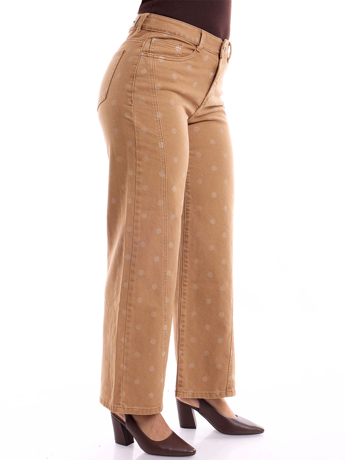 JEANS ALGODÓN WIDE LEG MUJER METAL JEANS LUNARES - 4