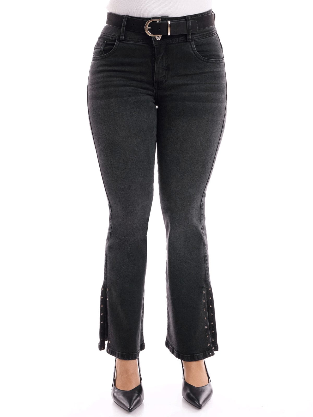 JEANS ALGODÓN FLARE MUJER METAL JEANS ABERTURA EMILIA - 2