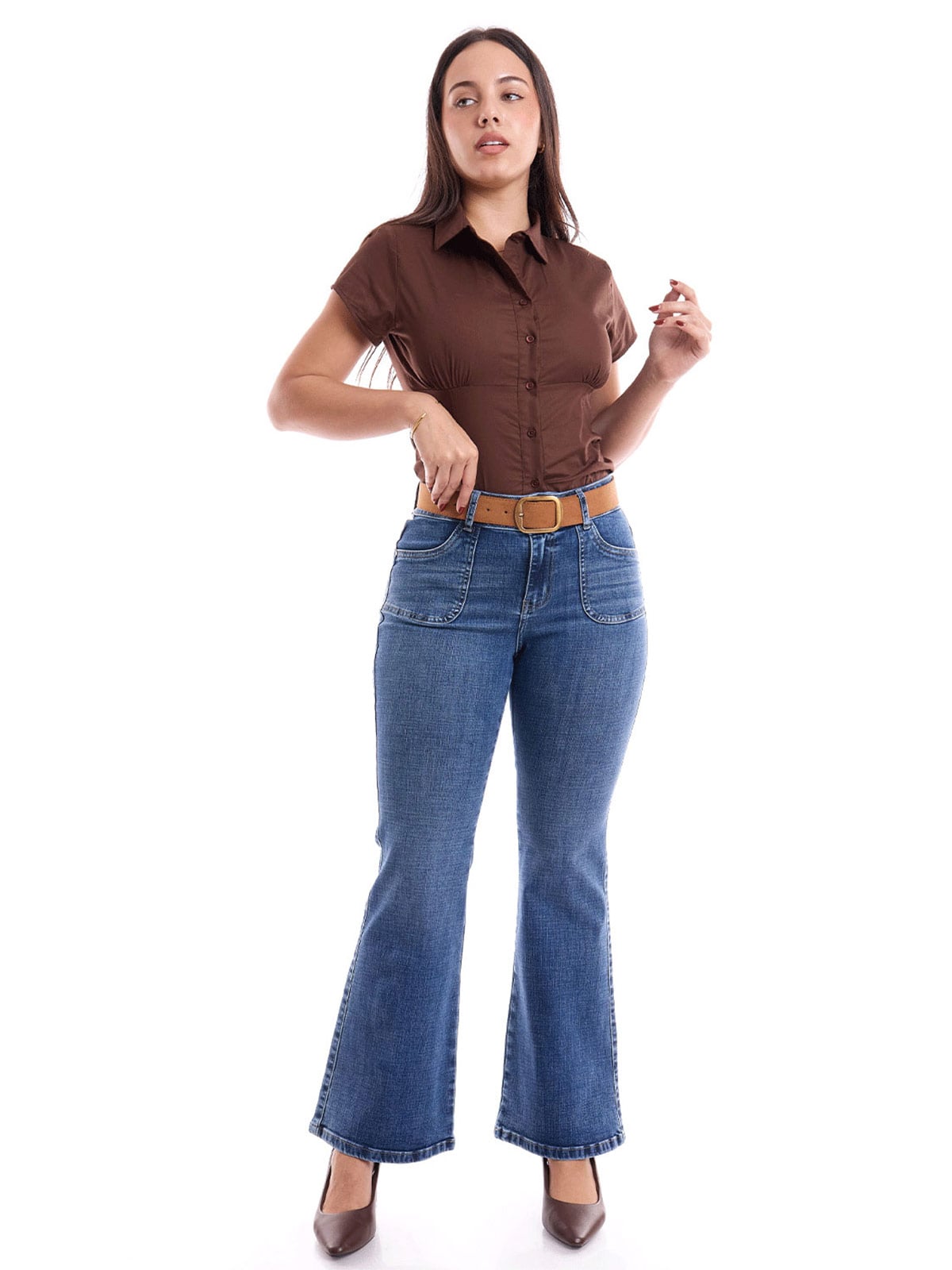 JEANS ALGODÓN FLARE MUJER METAL JEANS AFRICA - 1
