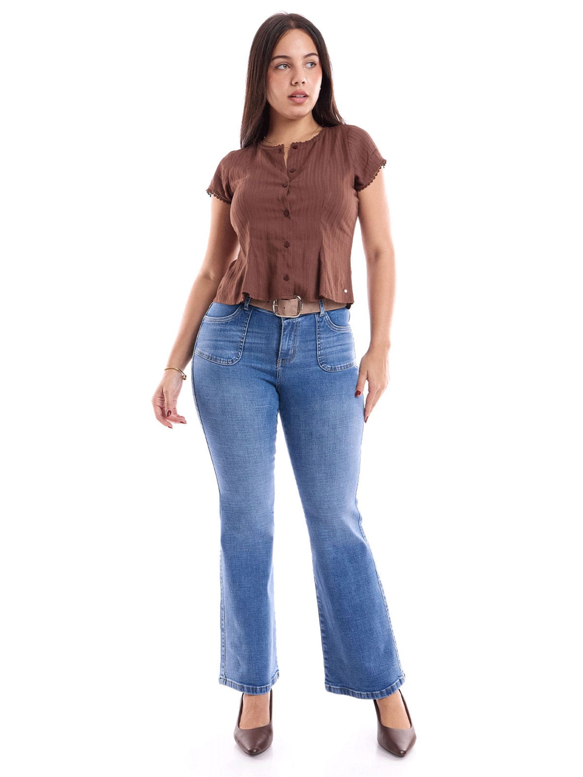 JEANS ALGODÓN FLARE MUJER METAL JEANS AFRICA - 1