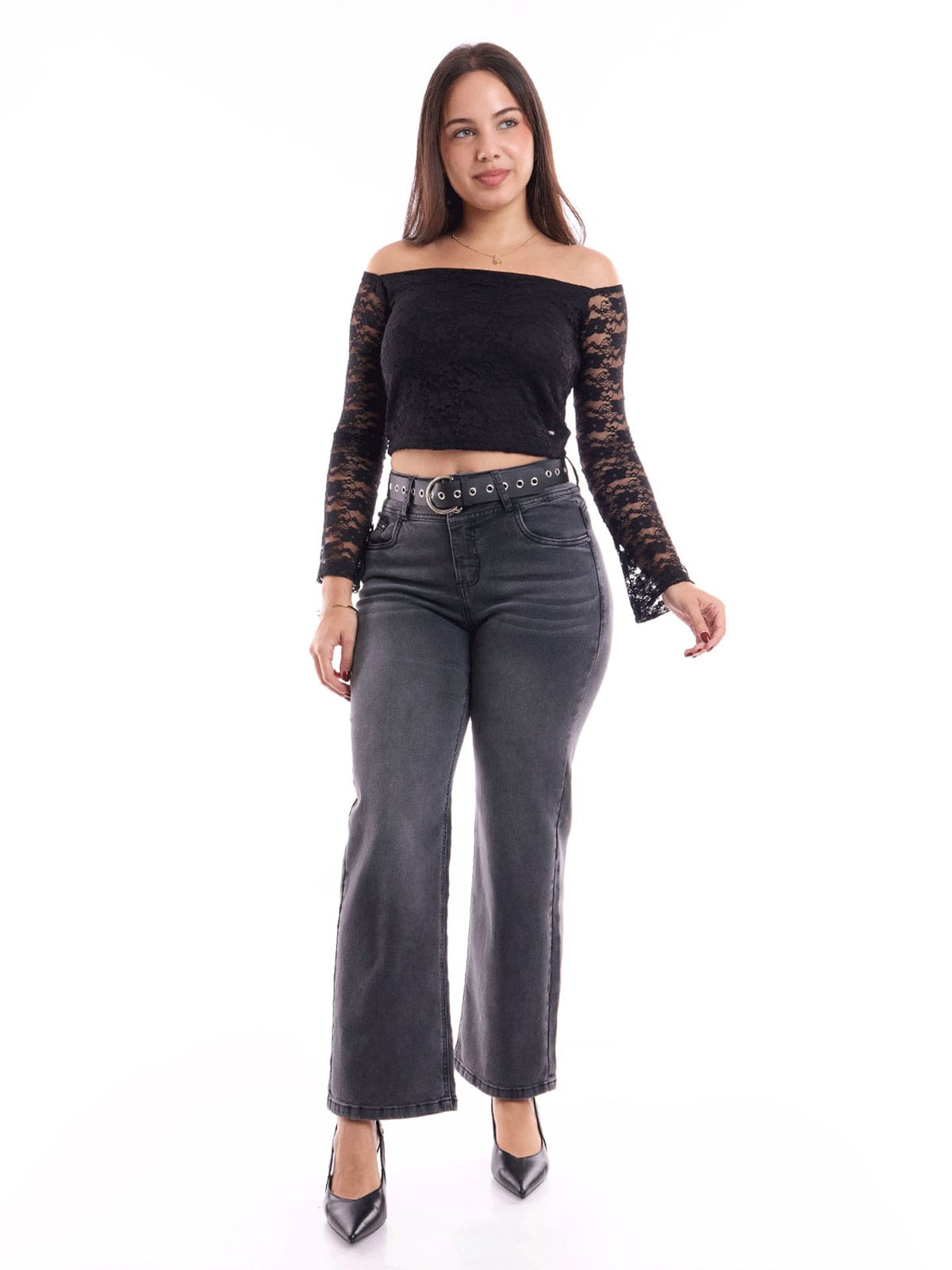 JEANS ALGODÓN STRAIGHT MUJER METAL JEANS ESTEFANIA - 1