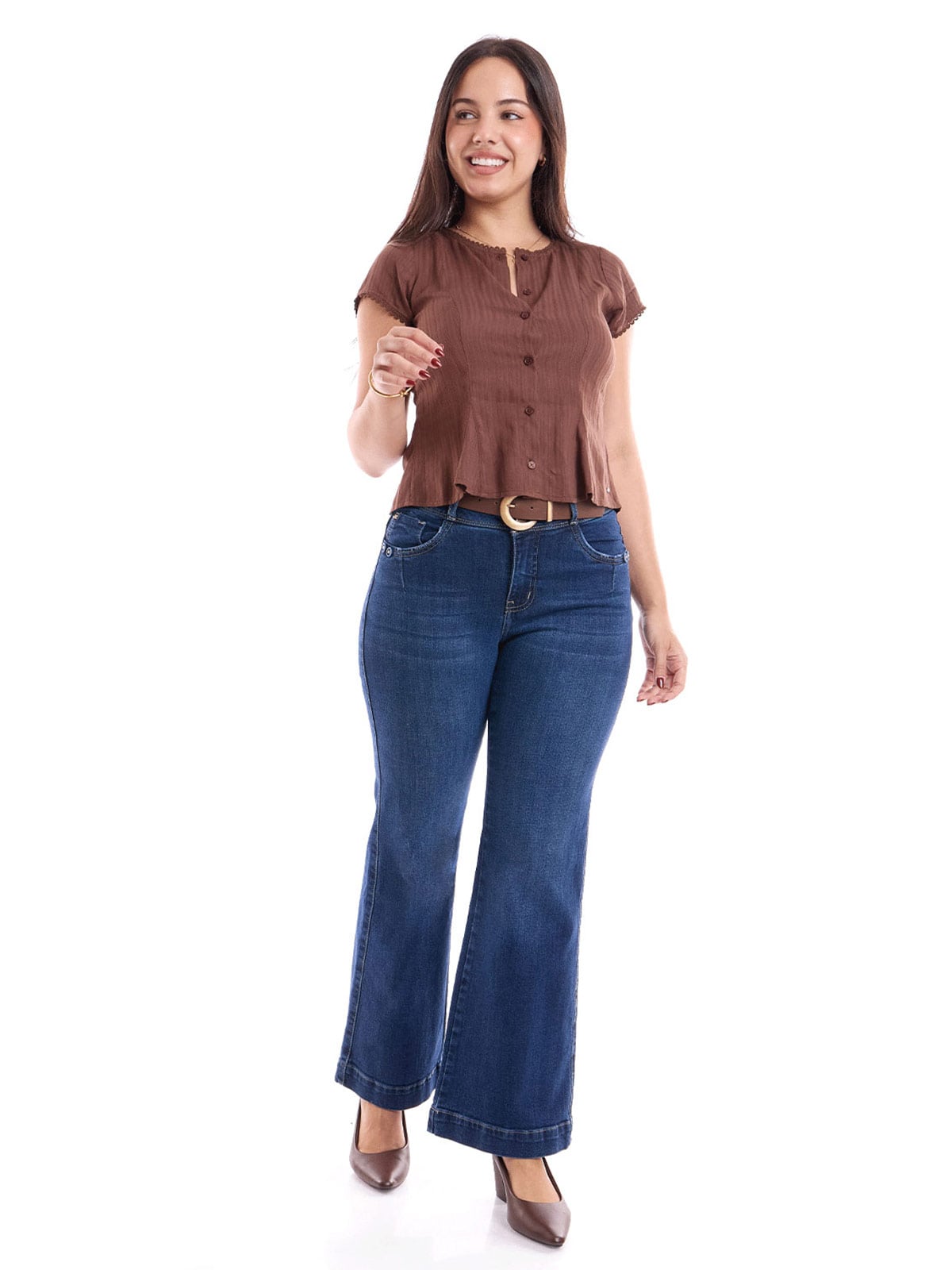 JEANS ALGODÓN WIDE LEG MUJER METAL JEANS ANGELINA - 1
