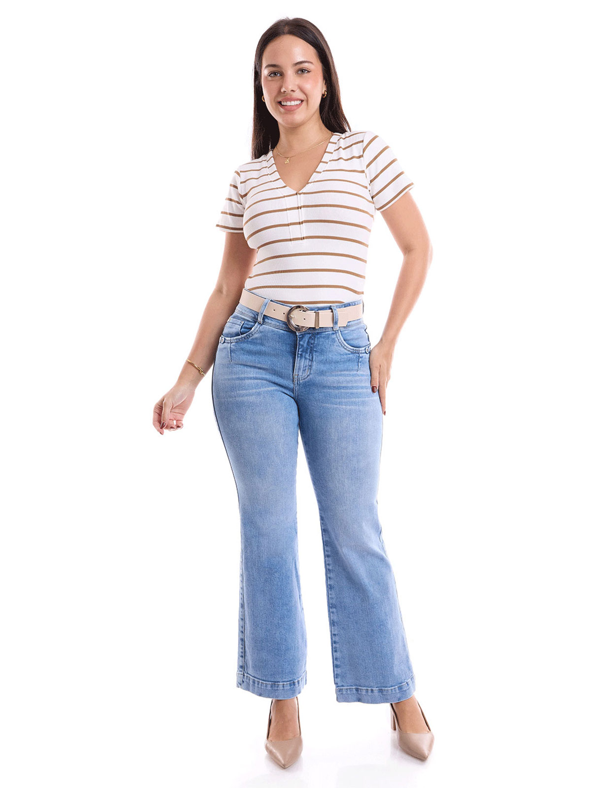 JEANS ALGODÓN WIDE LEG MUJER METAL JEANS ANGELINA - 1