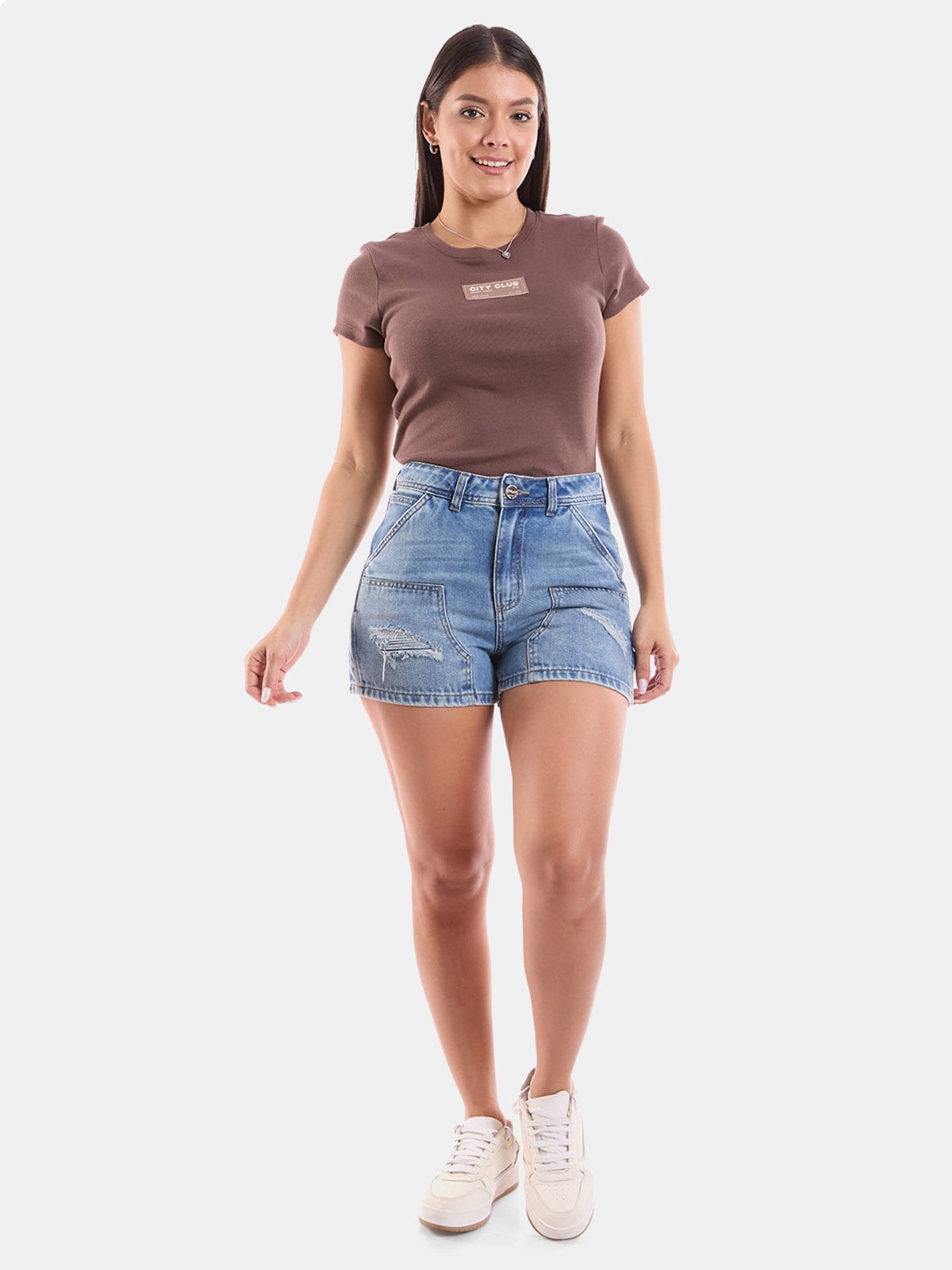 SHORT ALGODÓN DENIM MUJER METAL JEANS CARPINTERO - 1