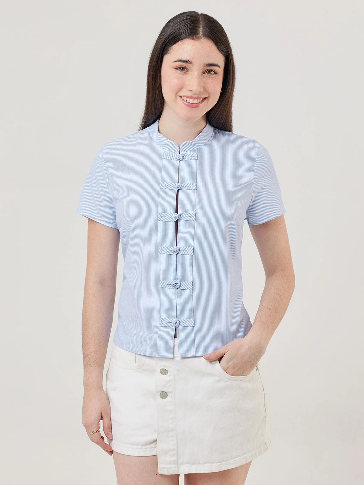 BLUSA MANGA CORTA ALGODÓN MUJER INDEX - 1