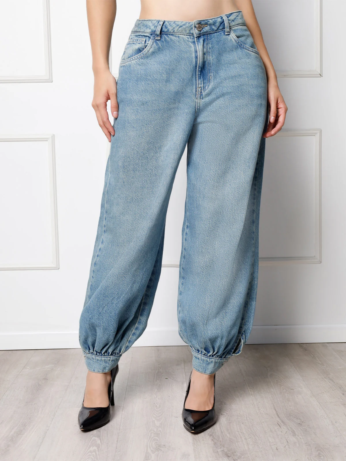JEANS ALGOGÓN BALLON MUJER KANSAS MELYNA - 1