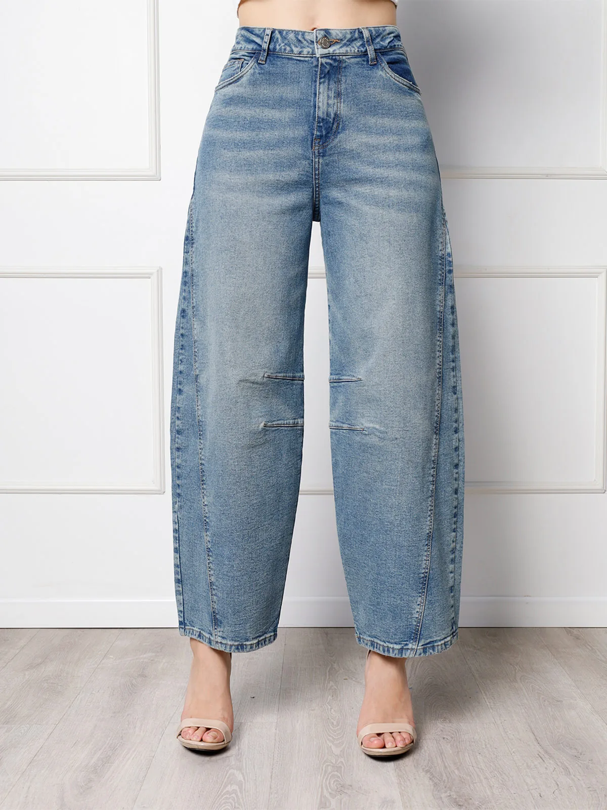 JEANS ALGODÓN BARREL MUJER KANSAS MEDDA - 1