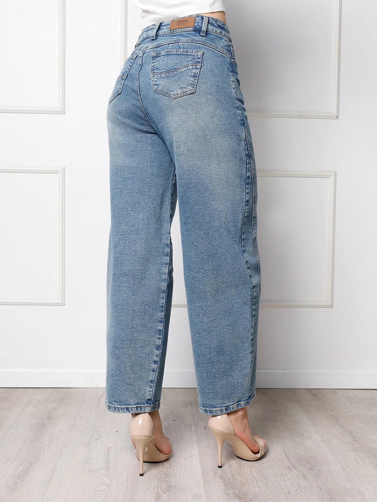JEANS ALGODÓN BARREL MUJER KANSAS MEDDA - 2